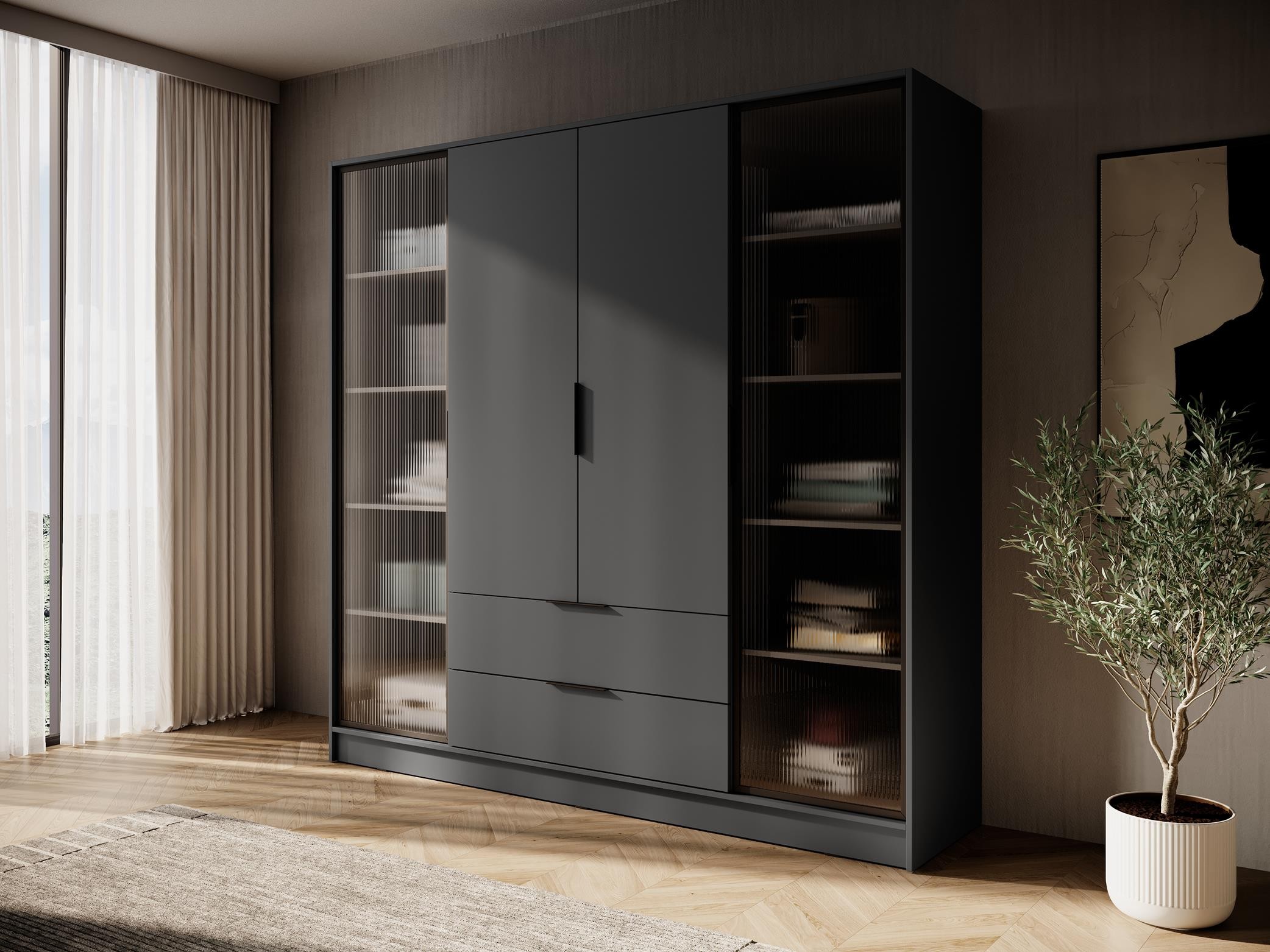Kleiderschrank LYKE 4DRD mit LED kaufen