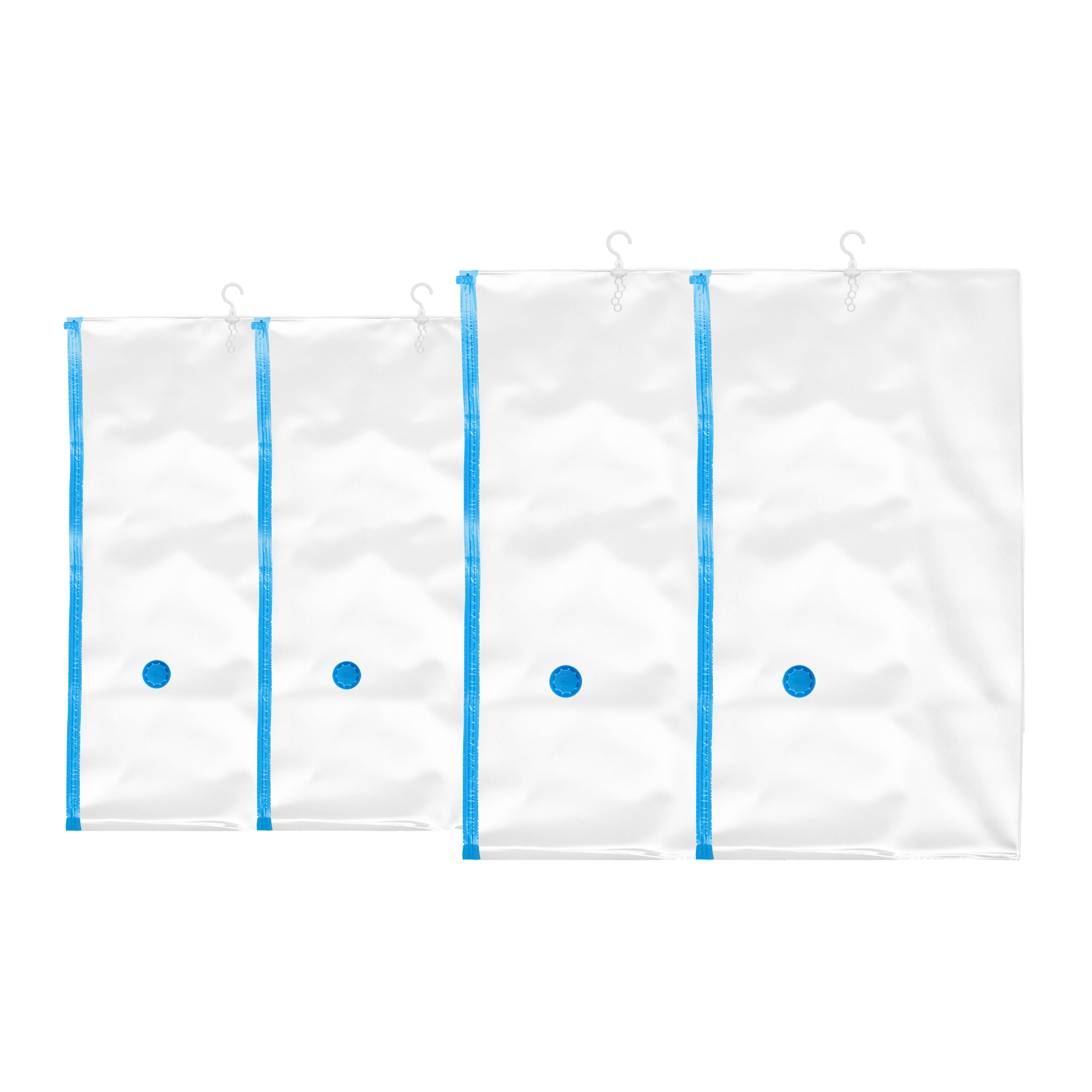 Relaxdays Vakuumbeutel 6er Set – 2 Größen (50x35 Cm & 70x50 Cm), Transparent, Platzsparend Für Reise