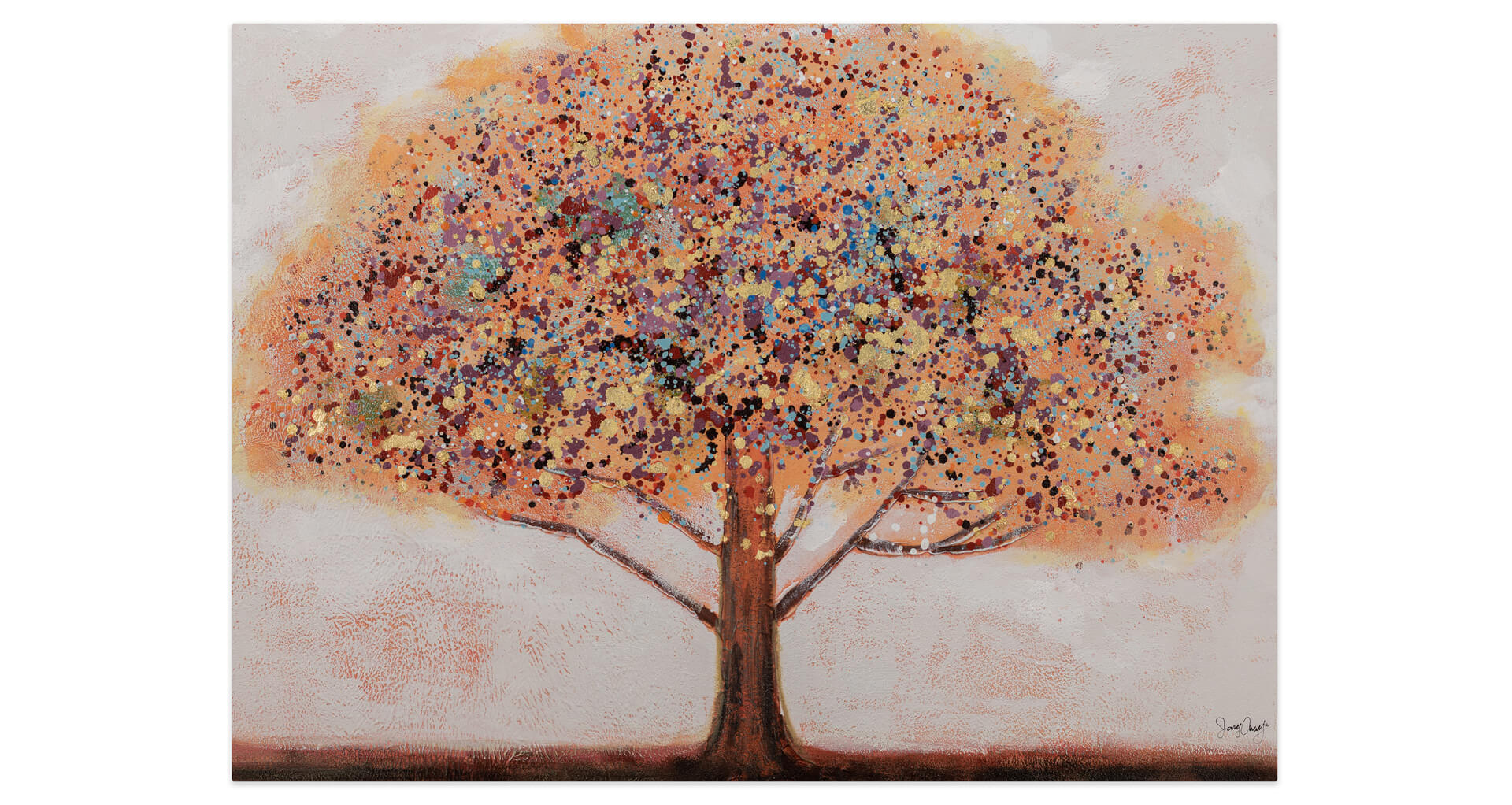Tiancheng Art Abstraktes Baum-Gemälde 61x122 Cm – Handgemalt Auf Leinwand, Fertig Gerahmt | Moderne Wanddekoration Für Wohnzimmer & Büro