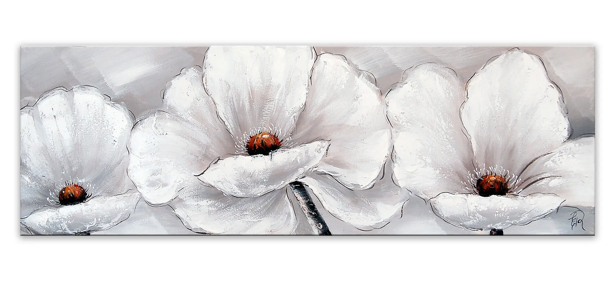 Malerei Wei脽e Blumen