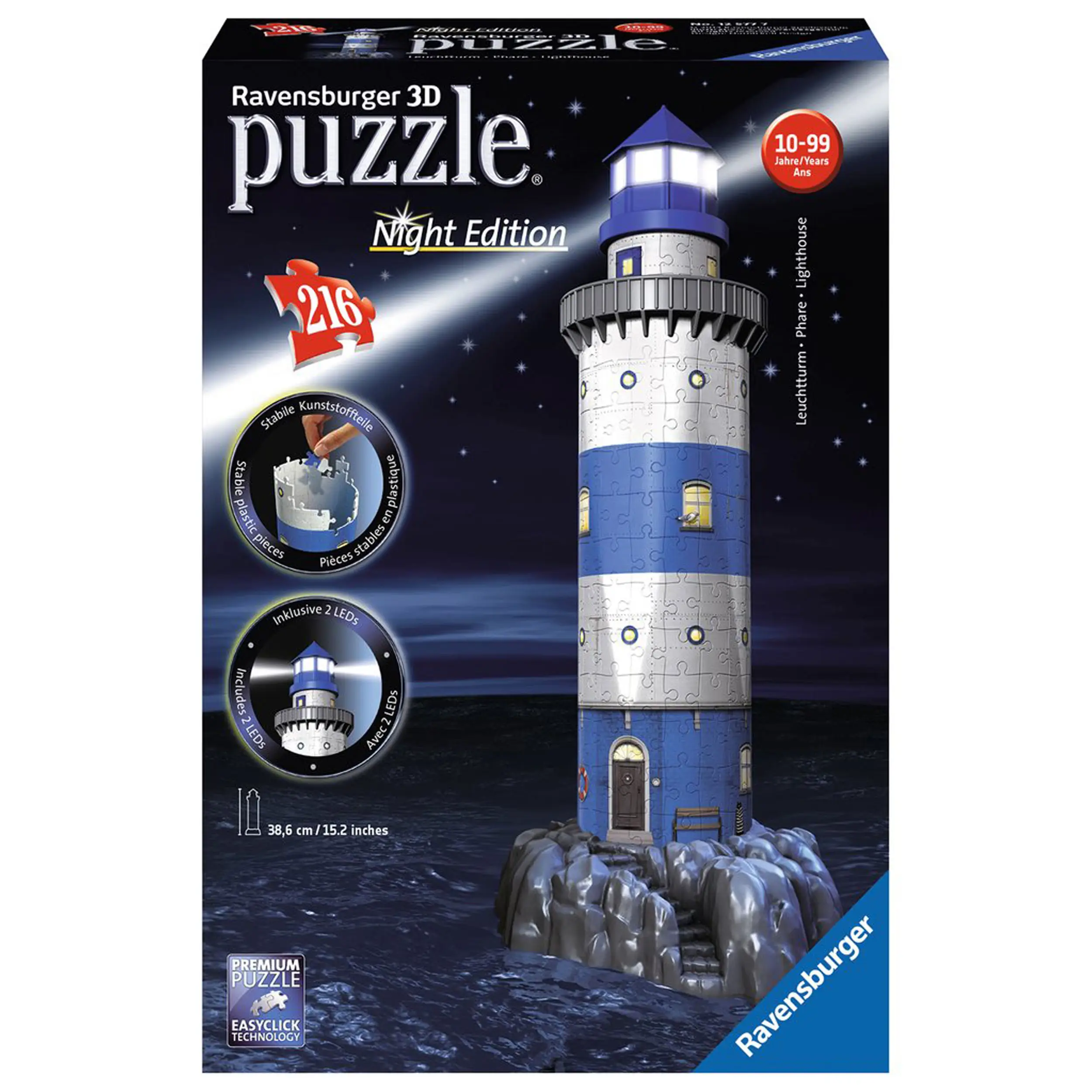 3DPuzzle Nachtleuchtturm Teile 216