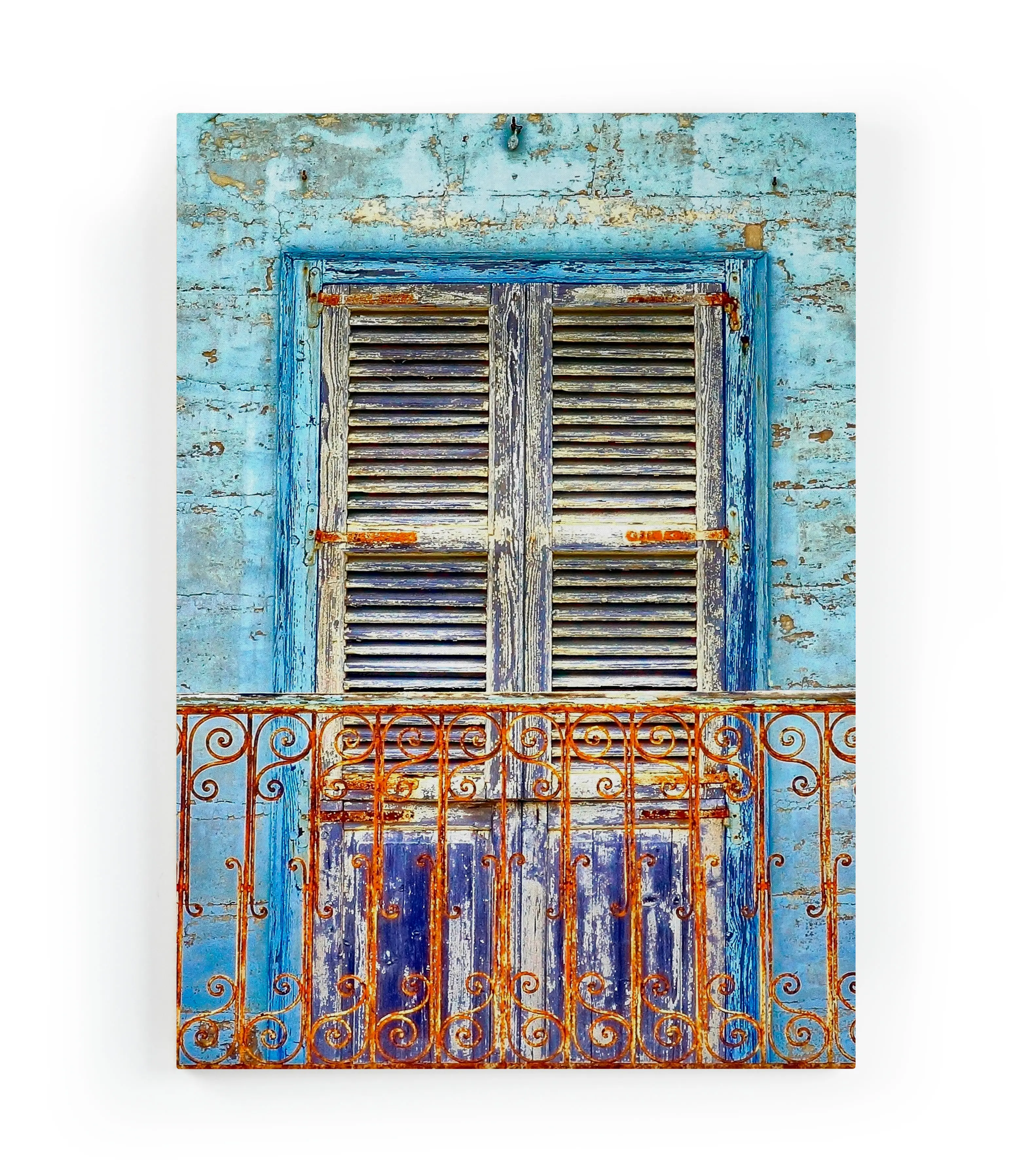 Blaues 60x40 Leinwand Fenster