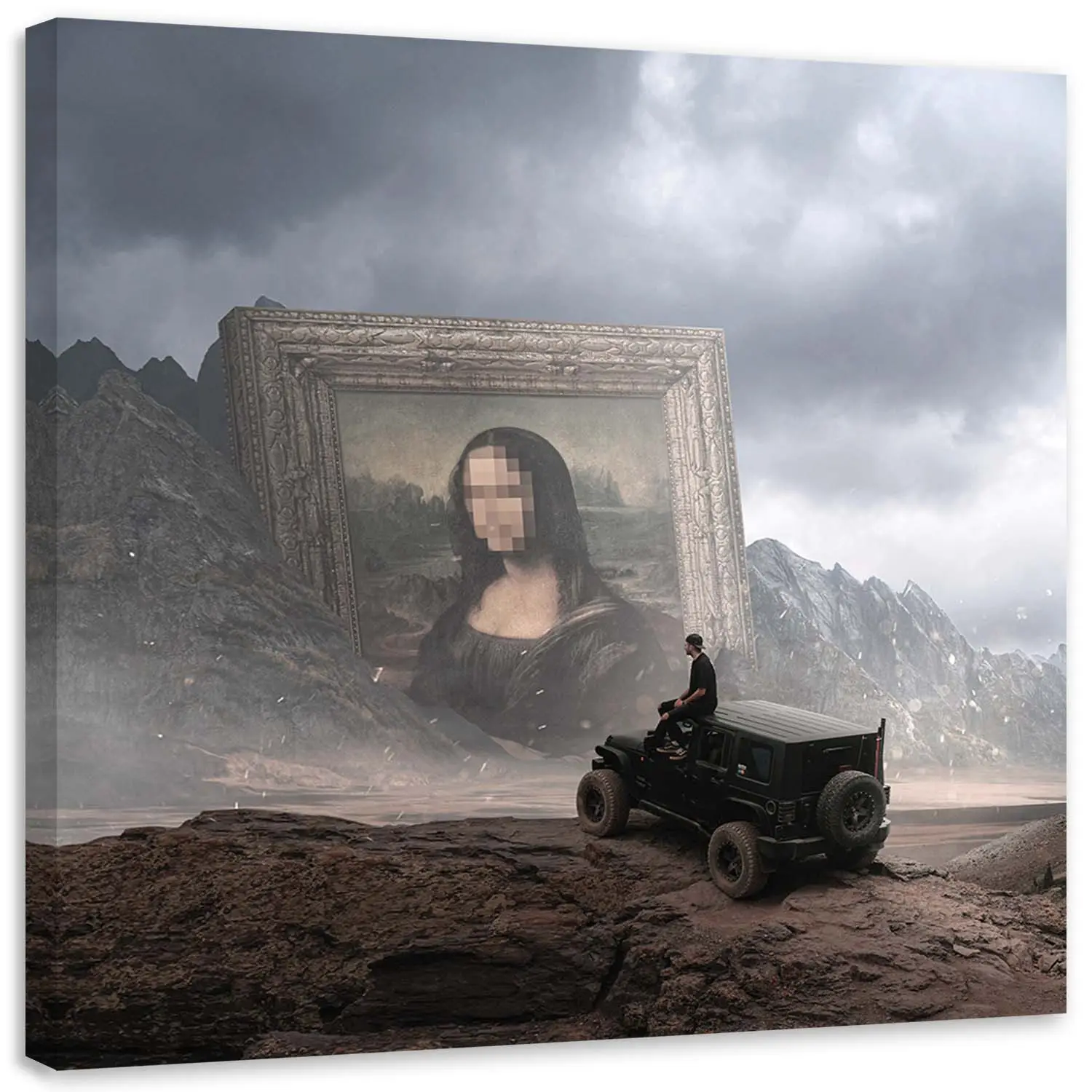 Wandbild Mona Lisa Abstrakt Digital Art