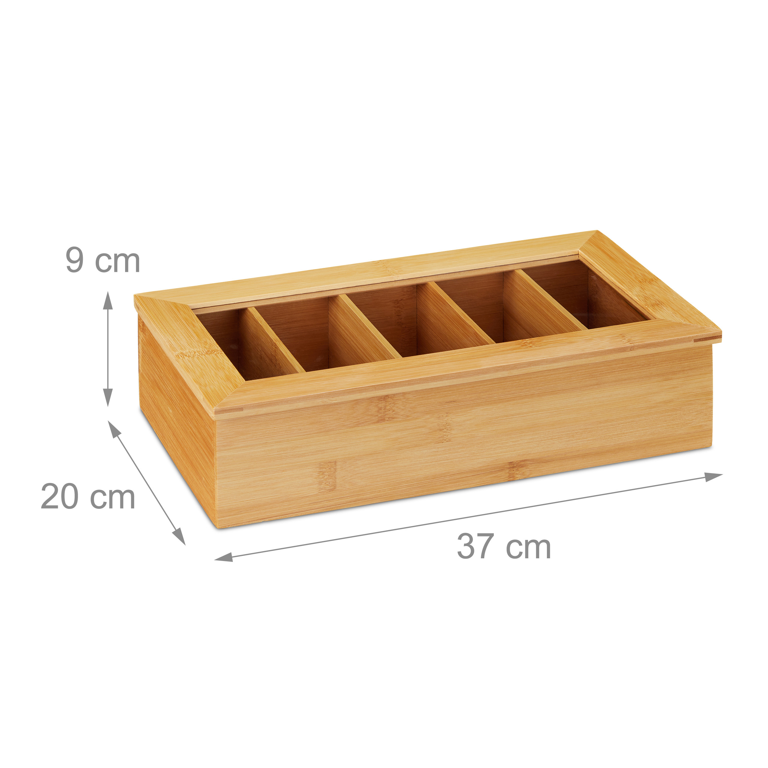 Relaxdays Carrousel à épices, 16 pots en verre, support bambou, H x L x