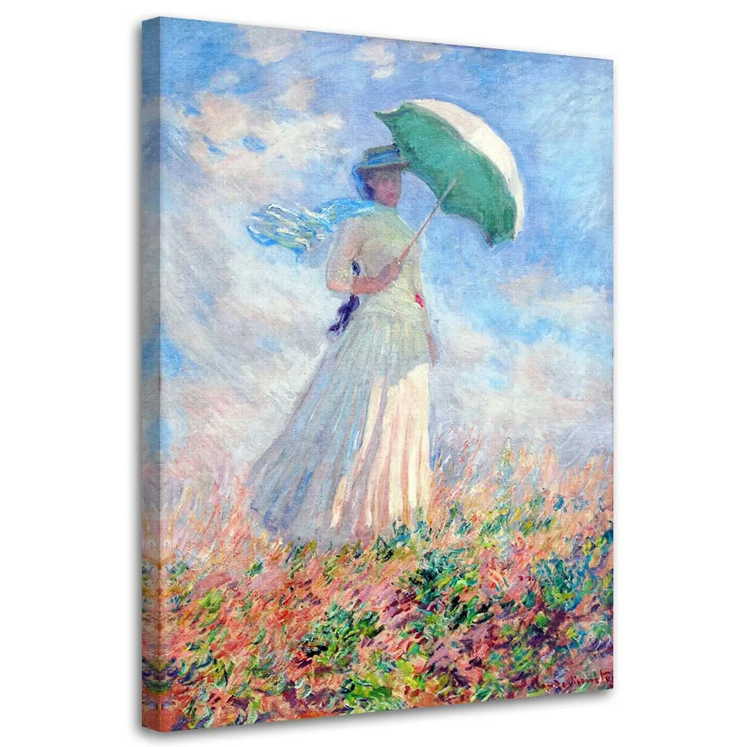 C.Monet Regenschirm Bild mit - Frau