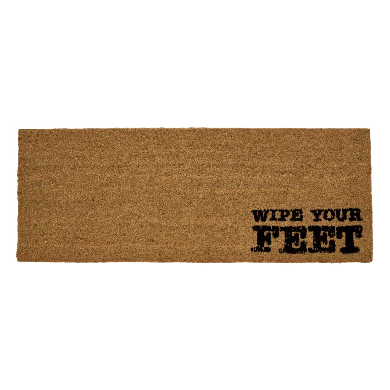 Homescapes Kokos-Fußmatte "Wipe Your Feet" 120x45 Cm, Wetterfest & Rutschfest - Für Innen/außen, Schmutzfangmatte Für Haustüren