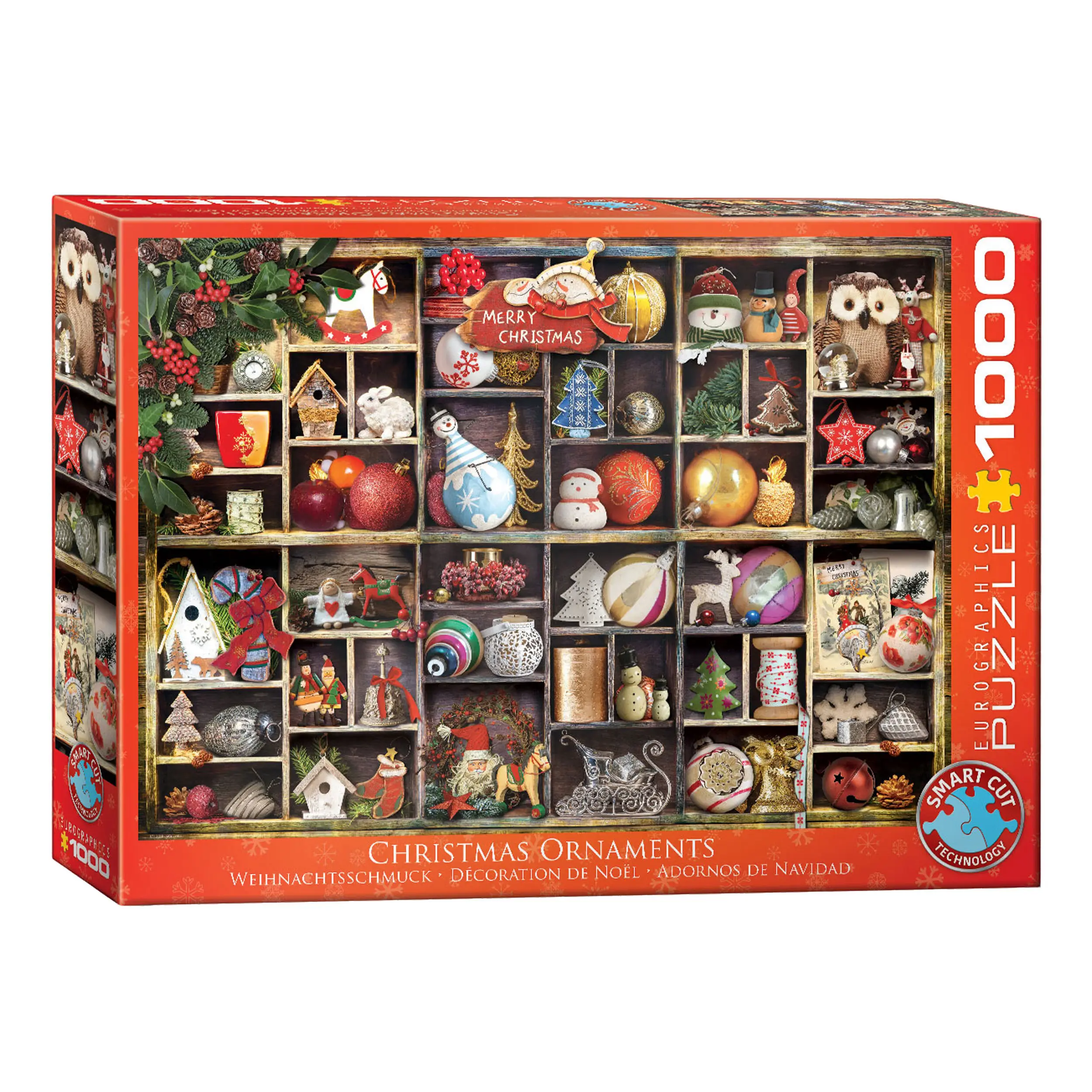 1000 Weihnachtsornamente Puzzle Teile