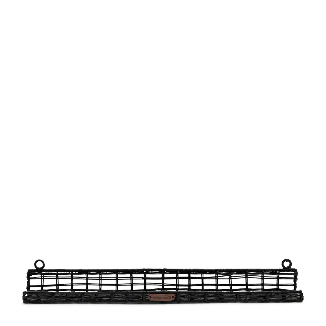 60cm Rustic Shelf Wall black Rattan