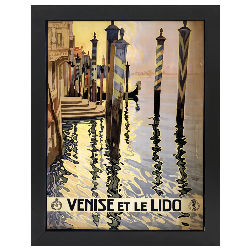 Lido Poster Le et Bilderrahmen Venise
