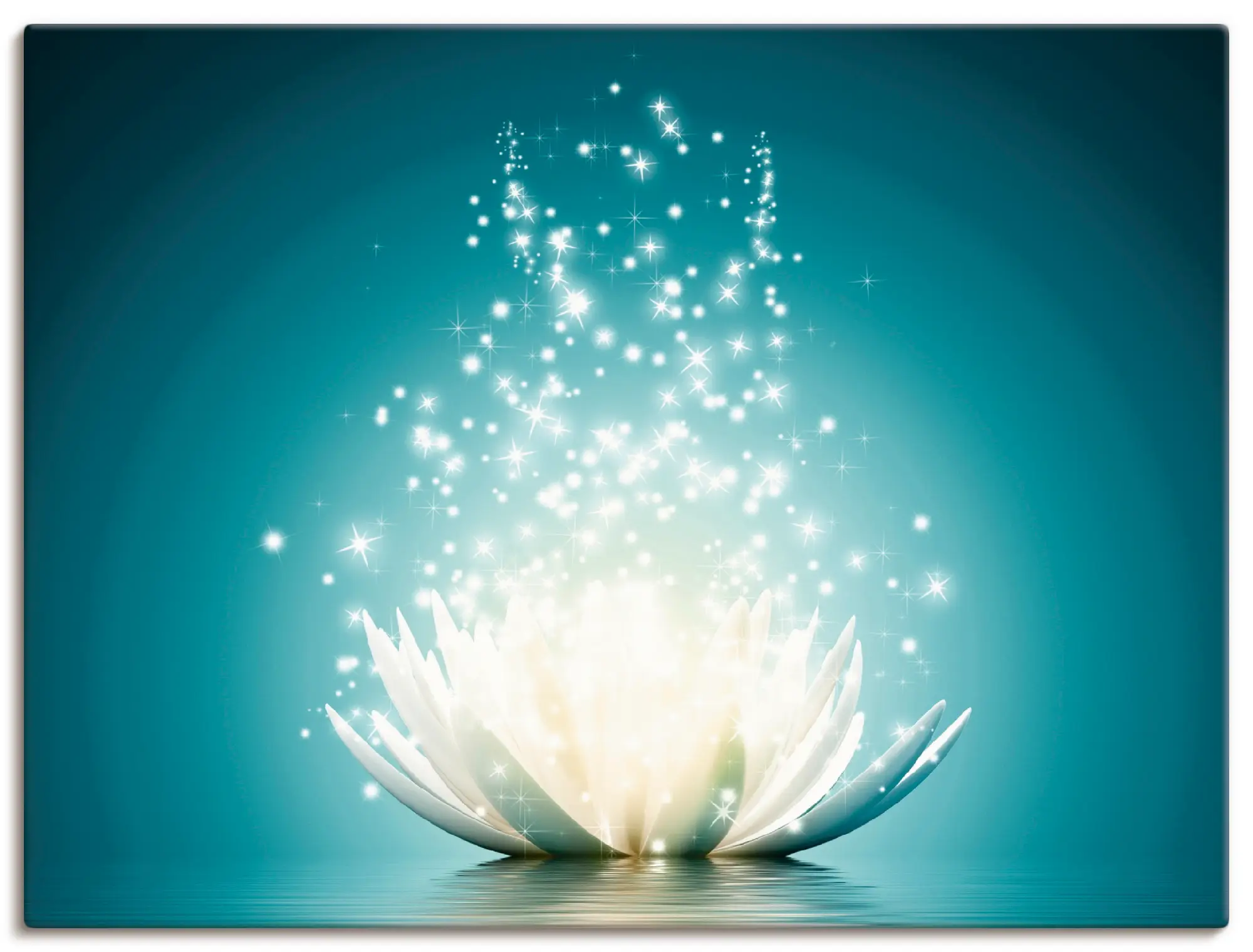 der Leinwandbild Magie Lotus-Blume