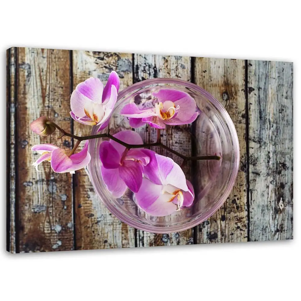 Wandbilder Orchidee Blumen Holz Spa