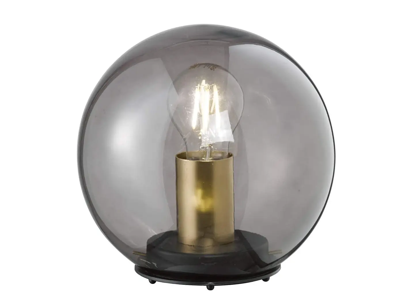 Tischlampe Kugel Lampenschirm Rauchglas