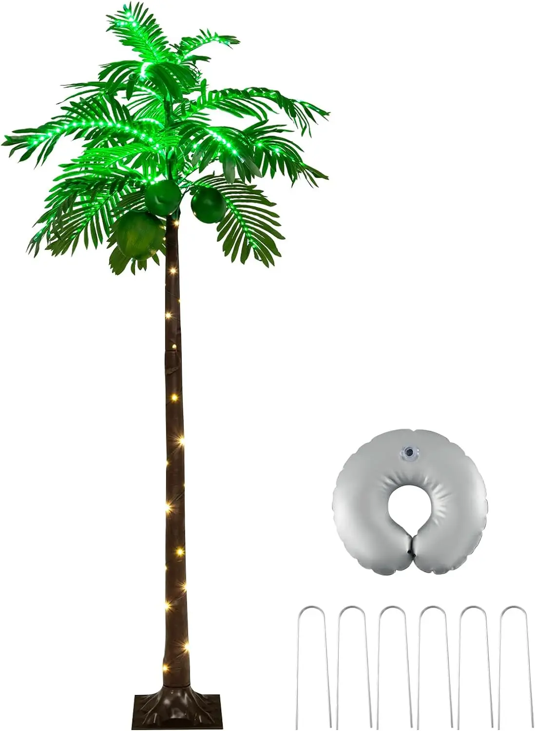 Palme mit LED-Lichtern