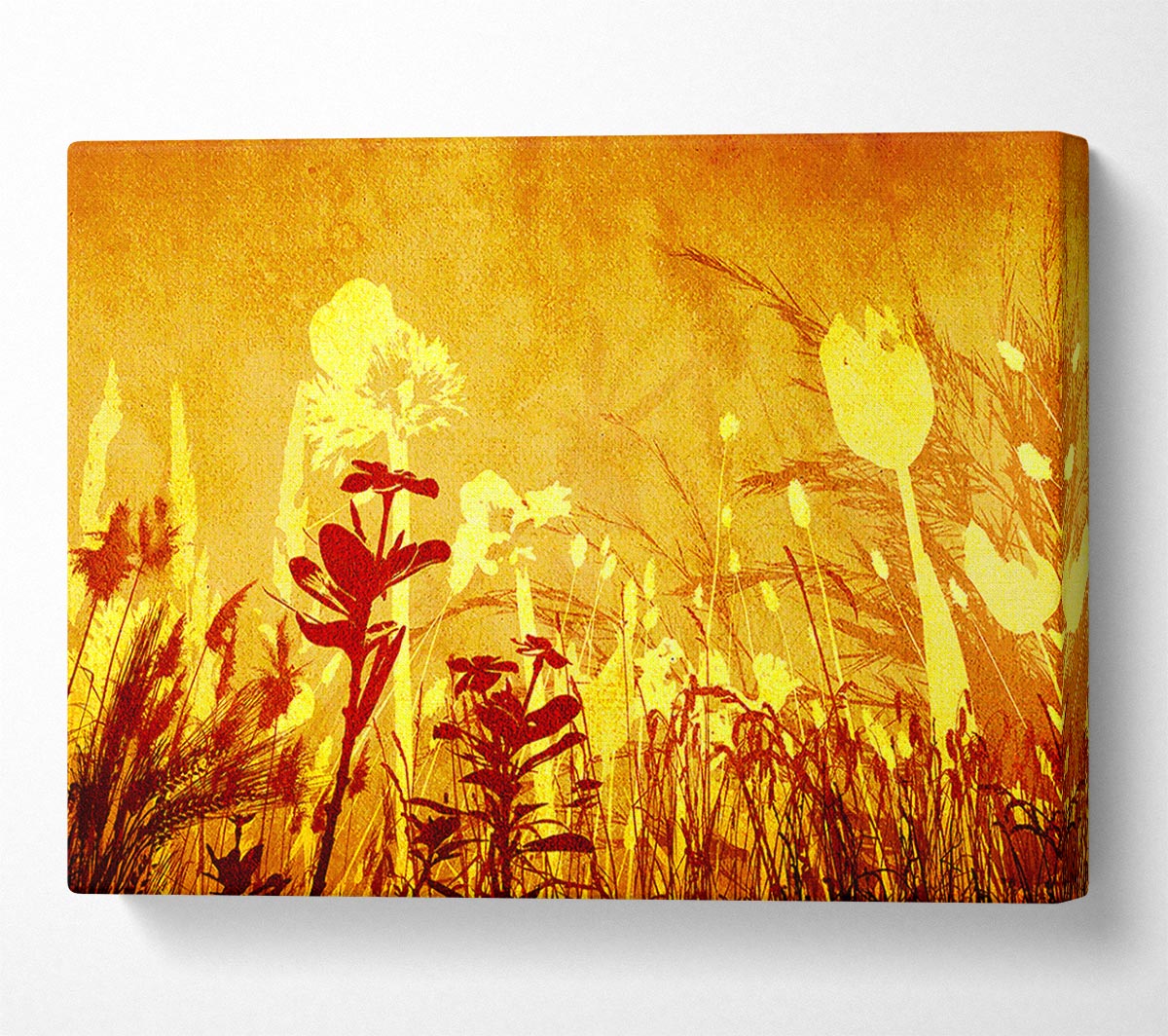 Goldene Slashblumen Wandkunst kaufen home24