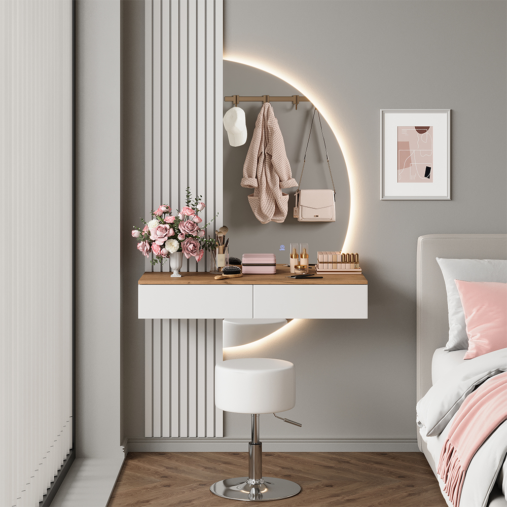 Kaptafel set met kruk Melina 58448 kopen | home24