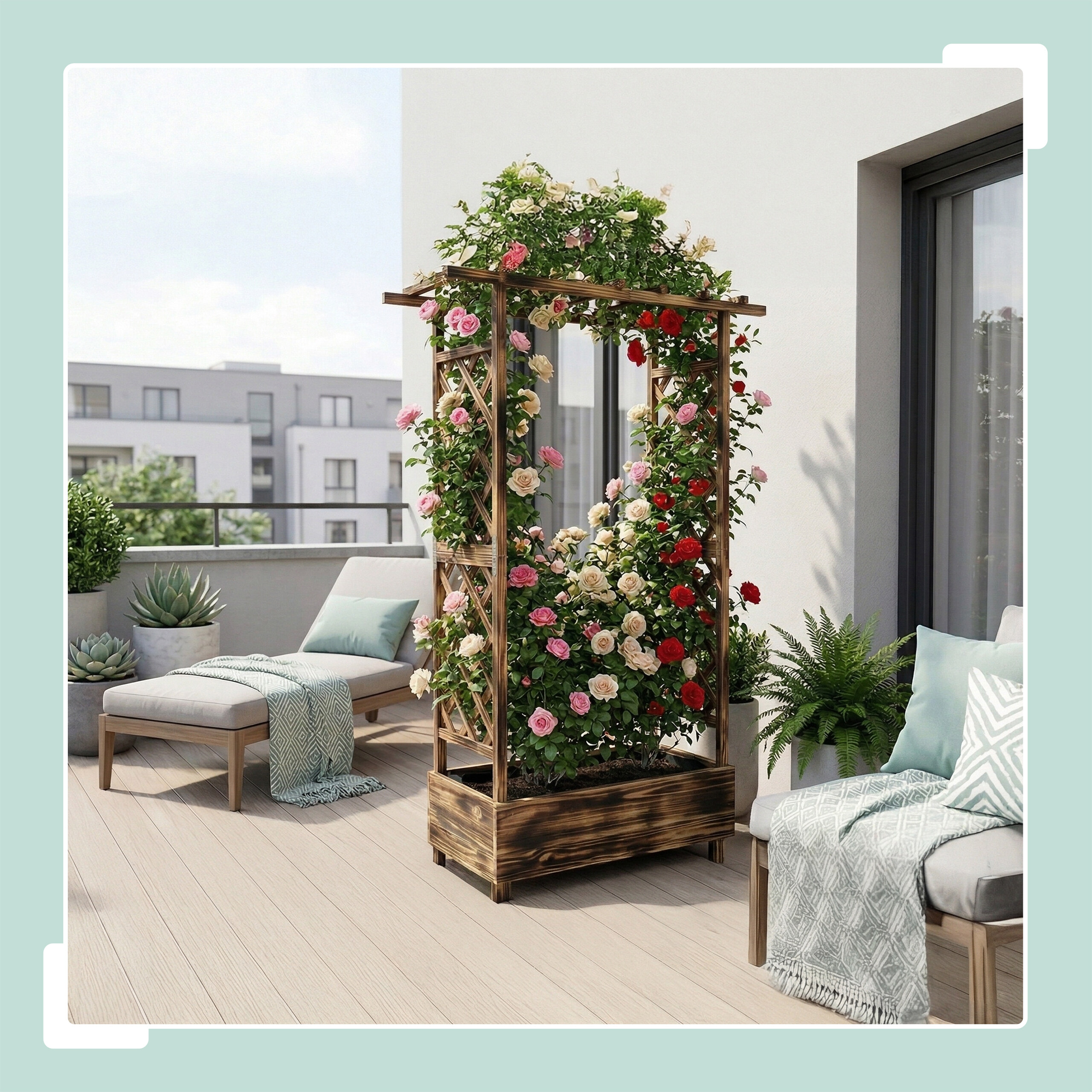 blumenkasten dreieck Cortenstahl Pflanzkbel Dreieck | Ungleich | 60 x 40