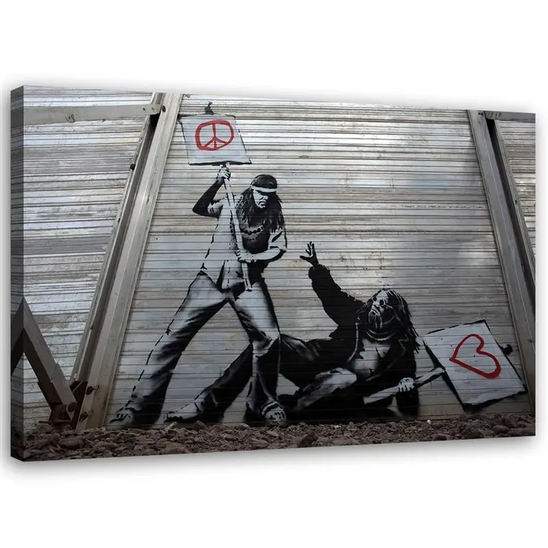Bilder Banksy Street Peace Love art