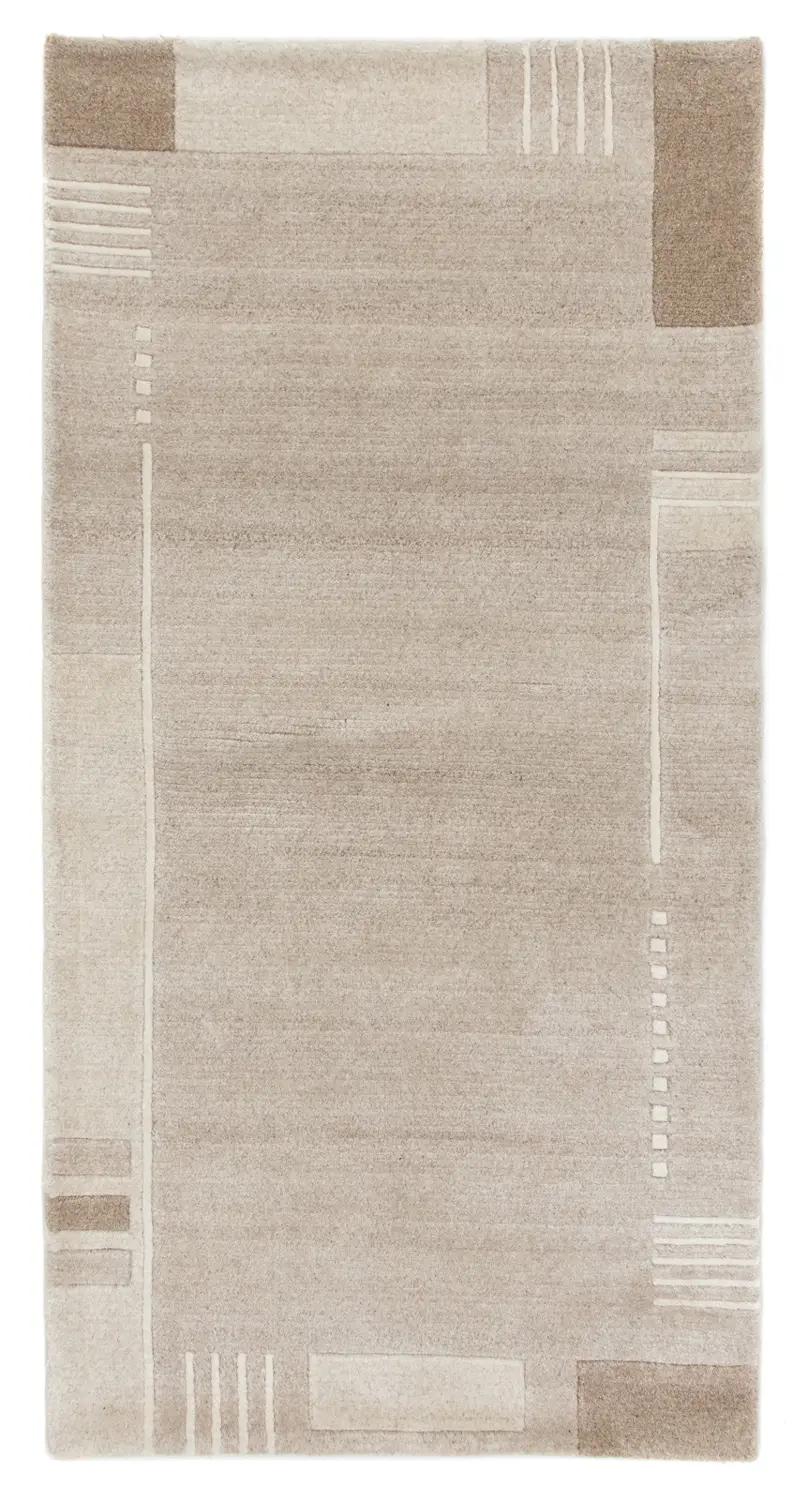Nepal Teppich - 140 x 70 cm - beige