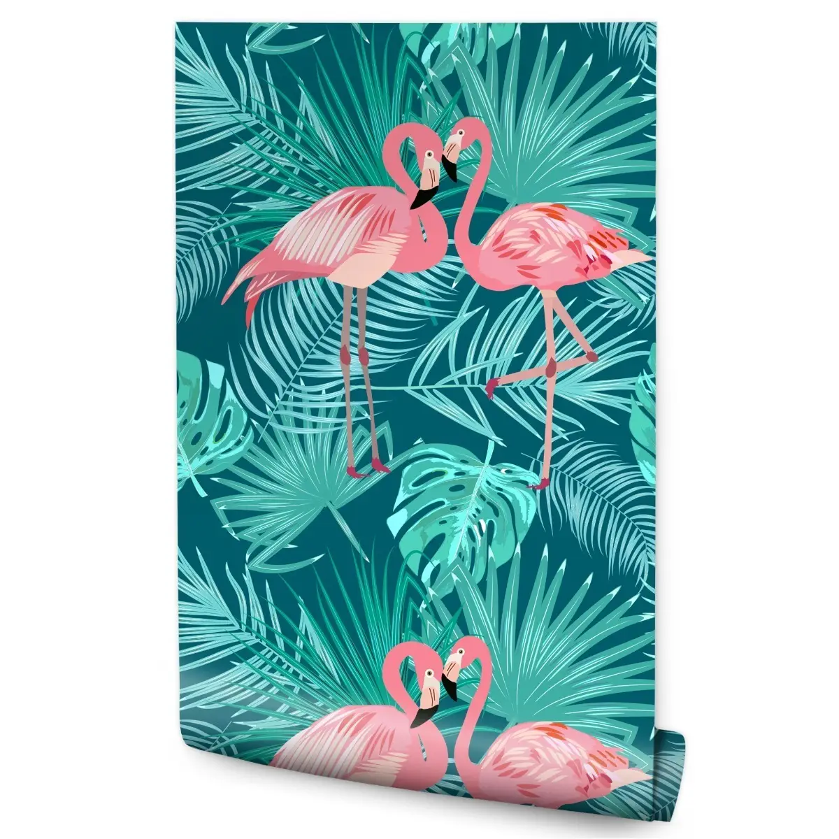 Dekor Flamingos TAPETE Tropische Bl盲tter