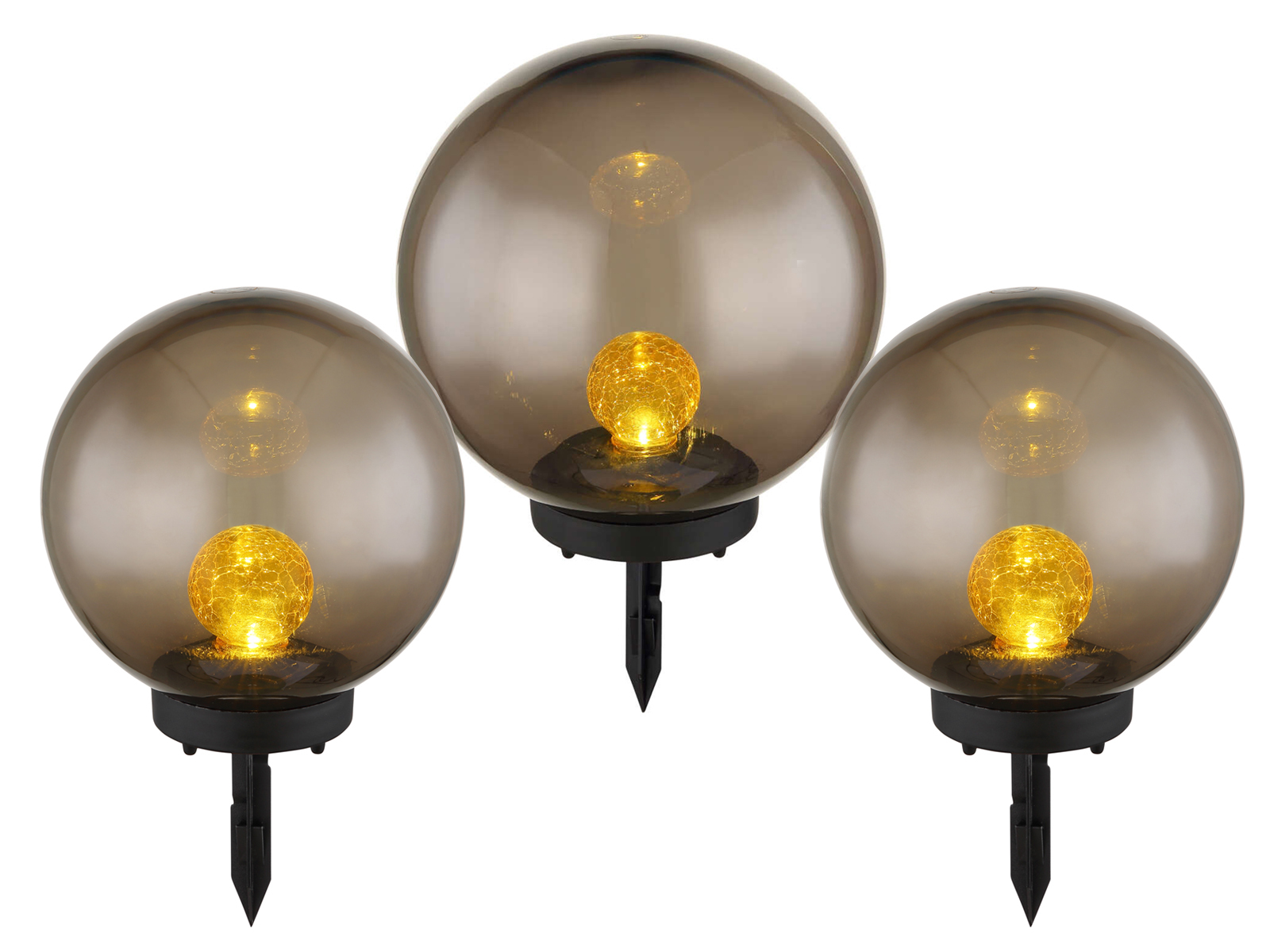 3er Set Garten Solarkugeln, Ø 20 & 25cm kaufen home24