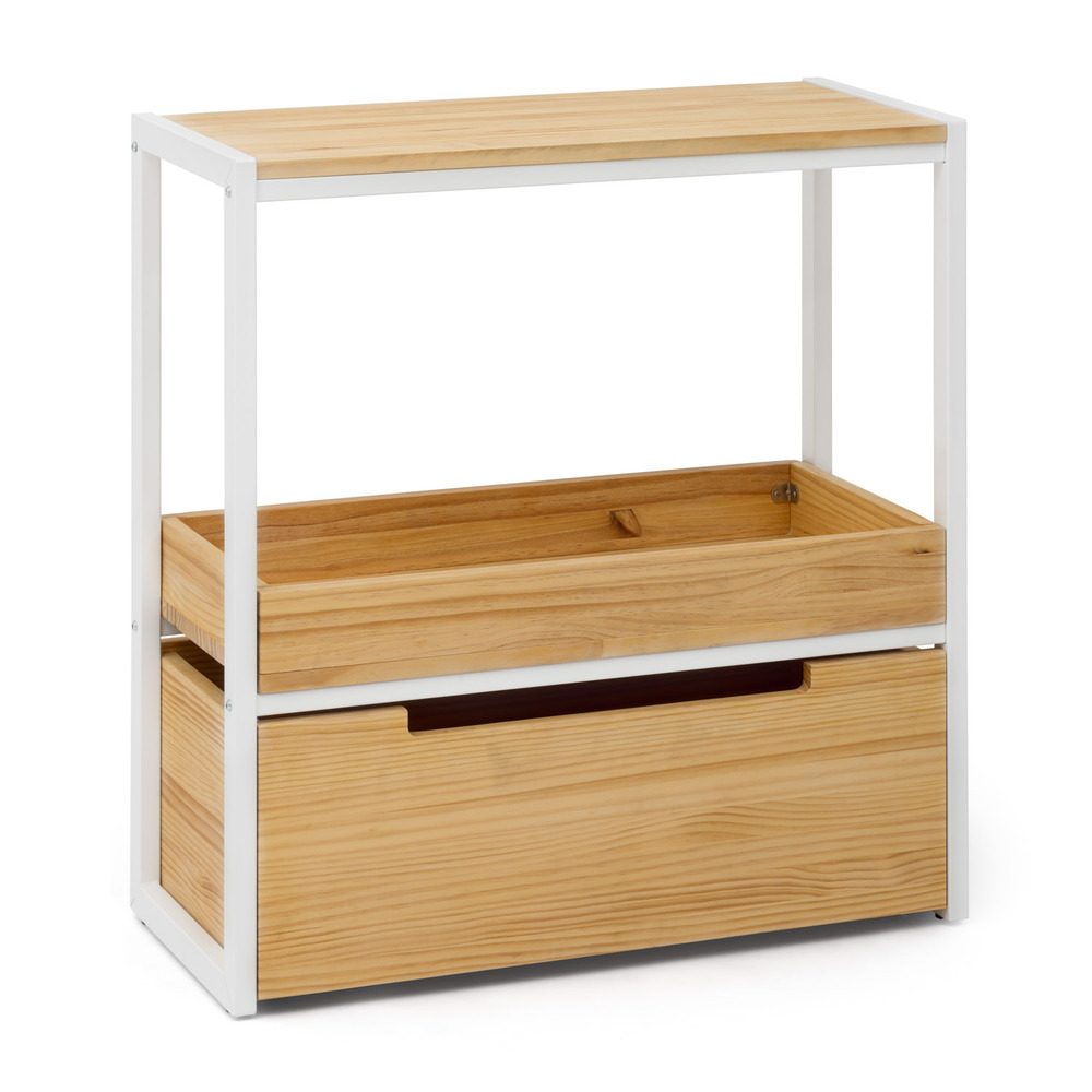 Console Icub Plateau+conteneur Industrielle 32x70x75 Noir - Vieilli