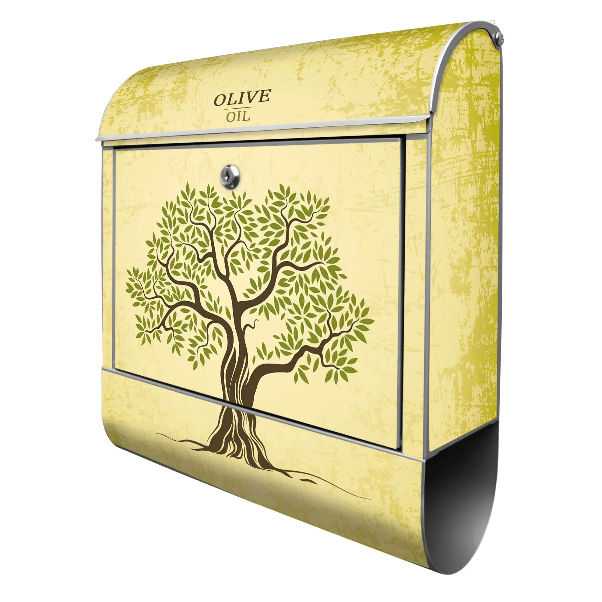 Stahl Olivenbaum Briefkasten