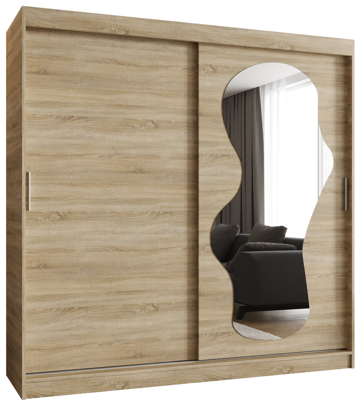 Armoire à portes coulissantes Acurado, type buffet, acier, 800 x 400 x