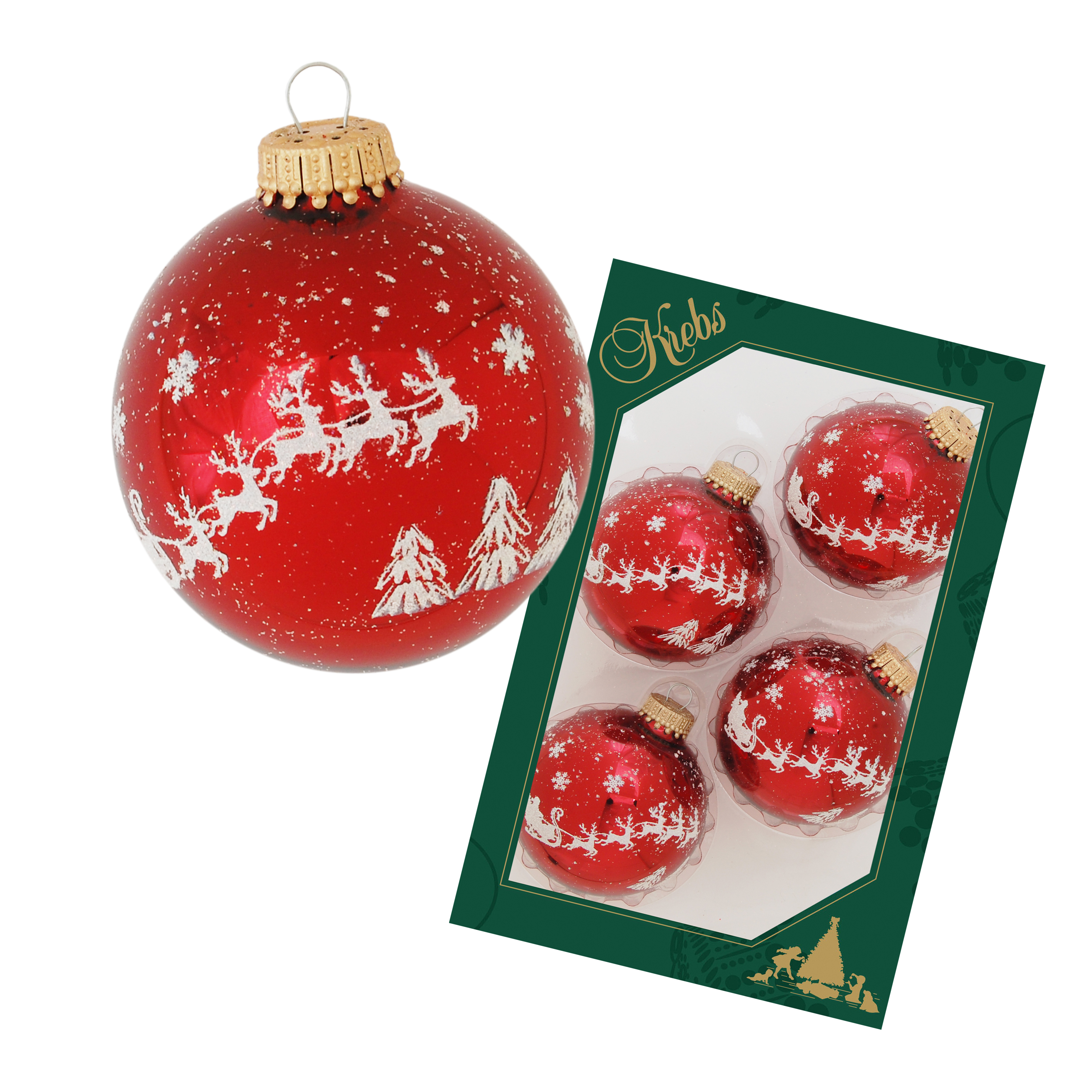7cm Glaskugel mit weißer Banddeko Santa kaufen home24
