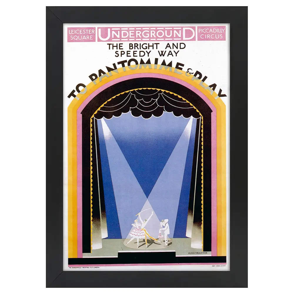 Poster 1925 Pantomime Bilderrahmen
