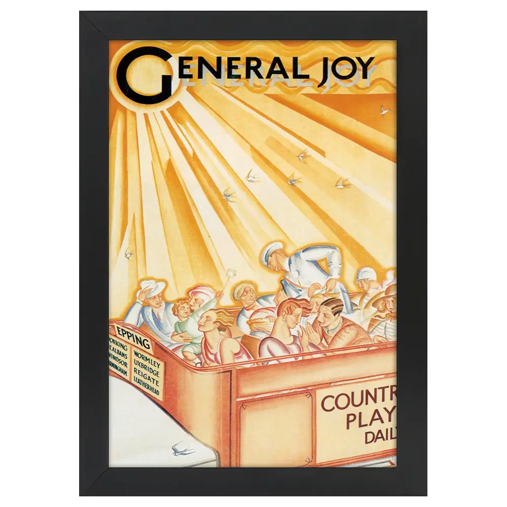 Genral Poster Joy 1928 Bilderrahmen