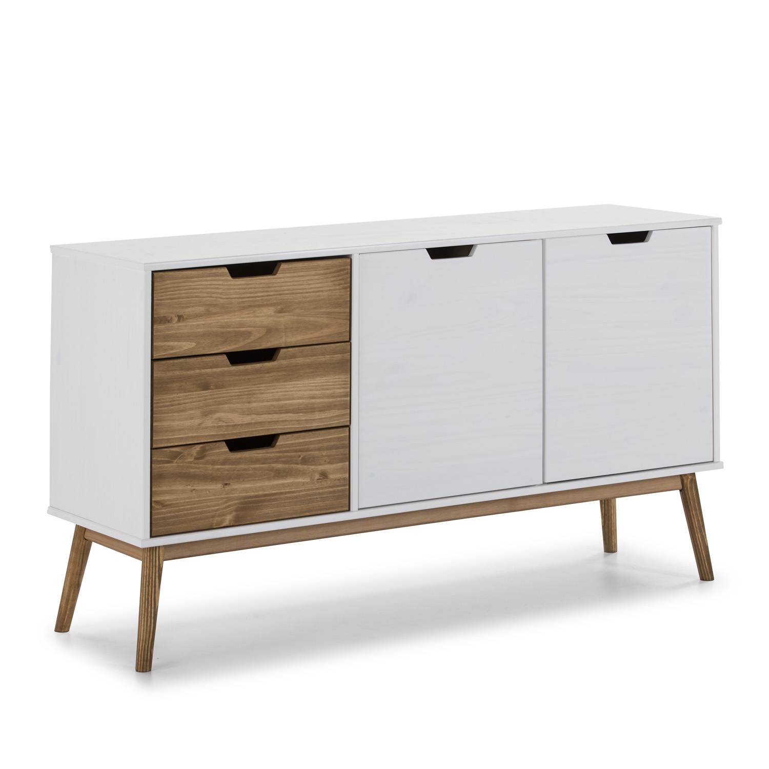 Buffet Java 3 tiroir y 2 Porte Blanc Je commande ! home24