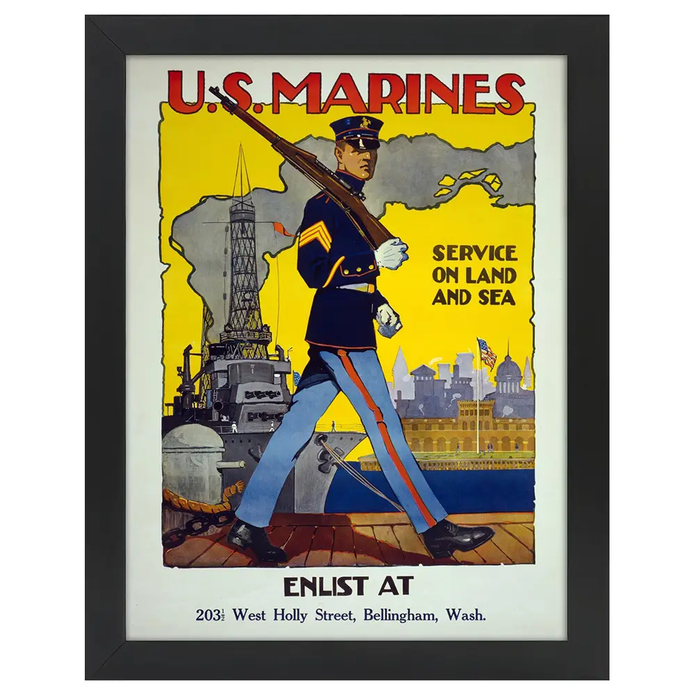 Bilderrahmen Poster U.S. Marines