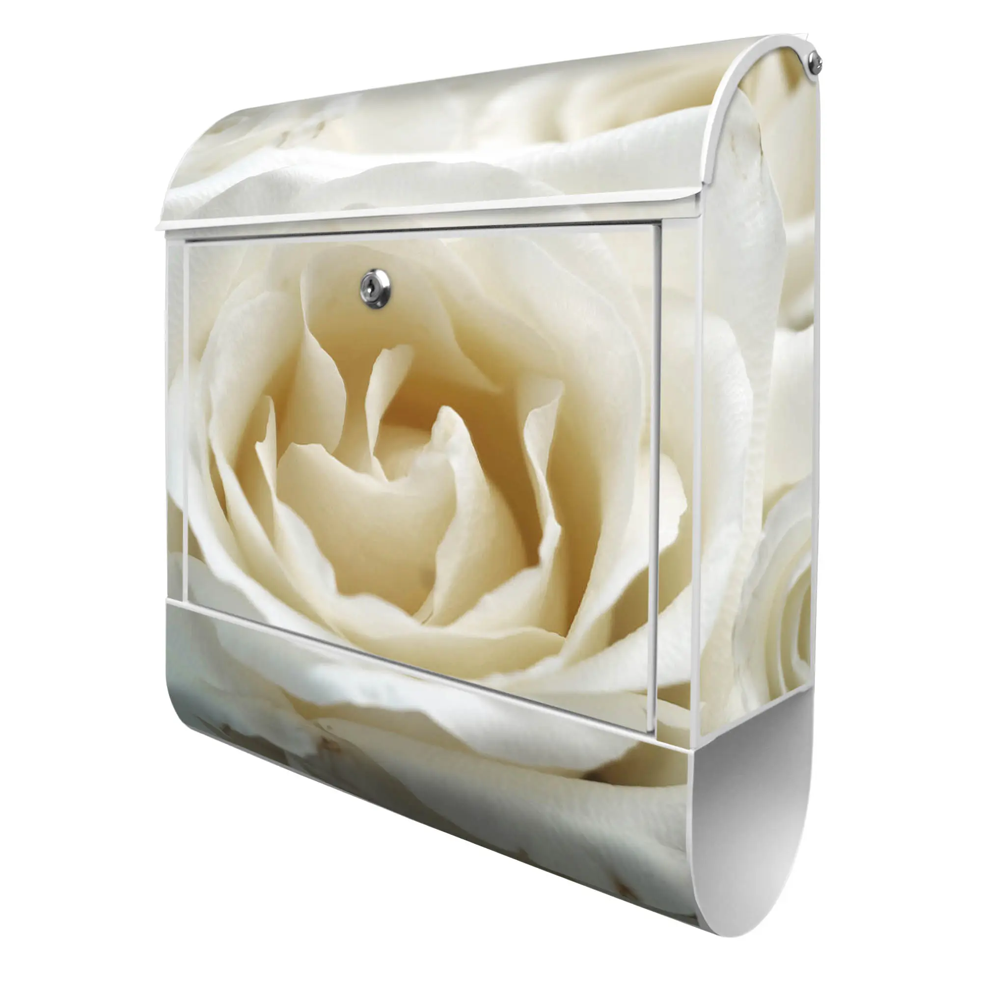 Briefkasten Stahl Roses White