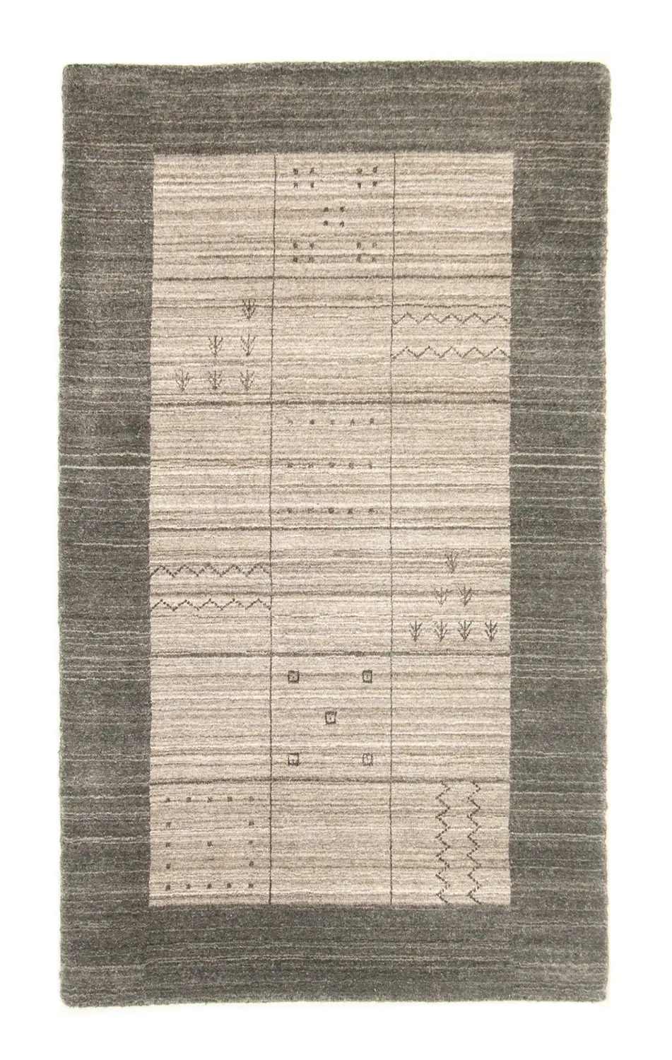 Nepal Teppich - grau - 160 cm 90 x