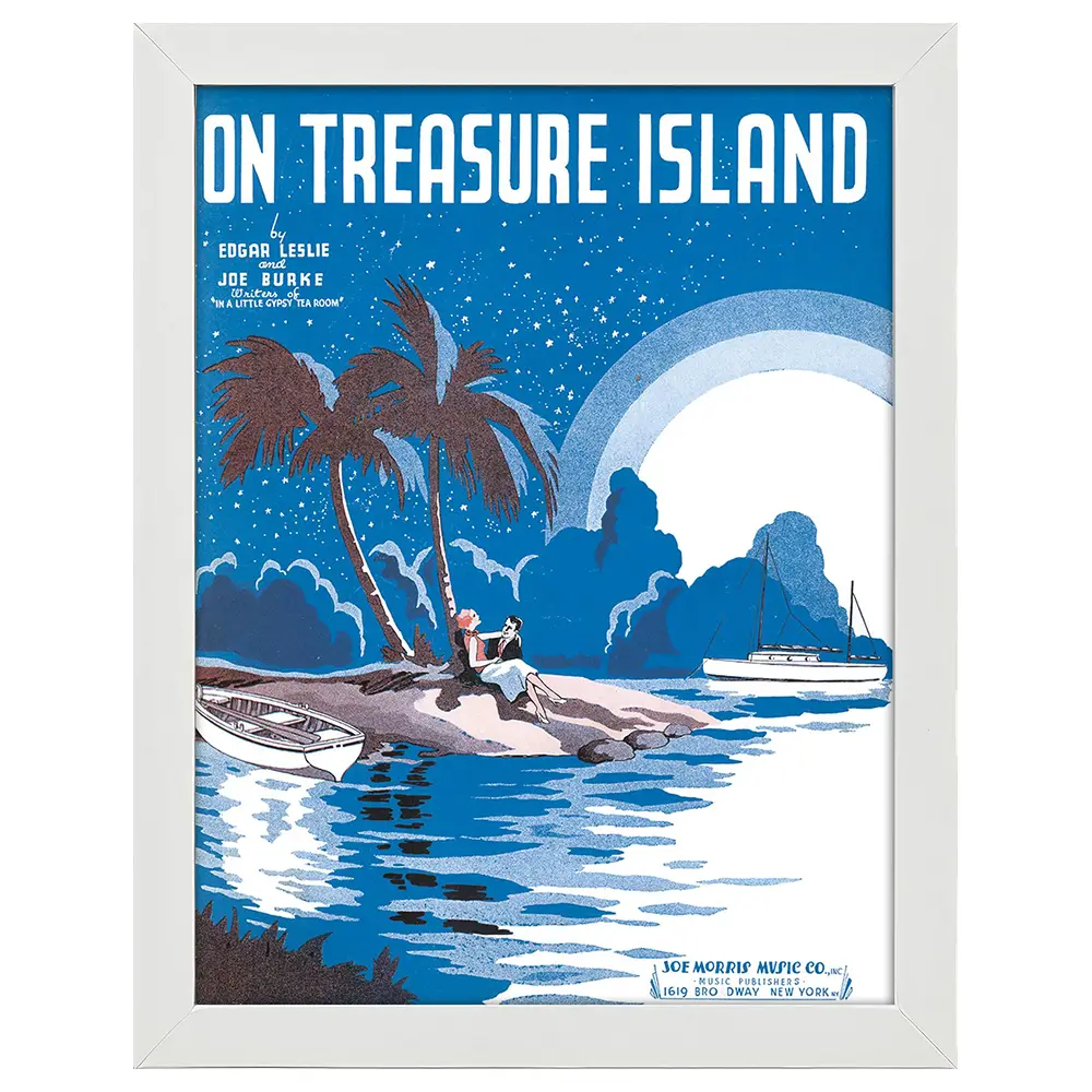 Bilderrahmen Poster Treasure On Island
