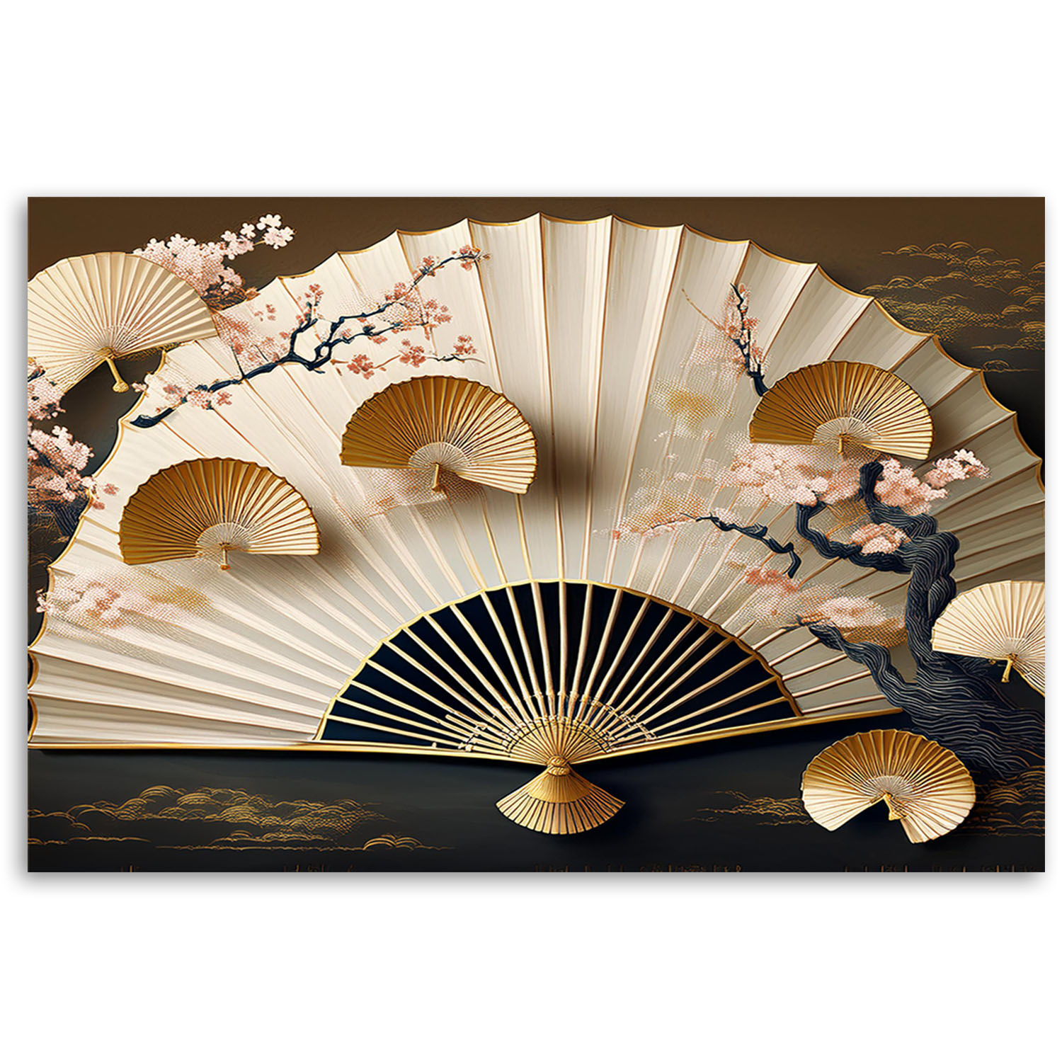 Japanische Faltfächer Aus Bambus - Elegante Handfächer Für Geschenke & Dekoration