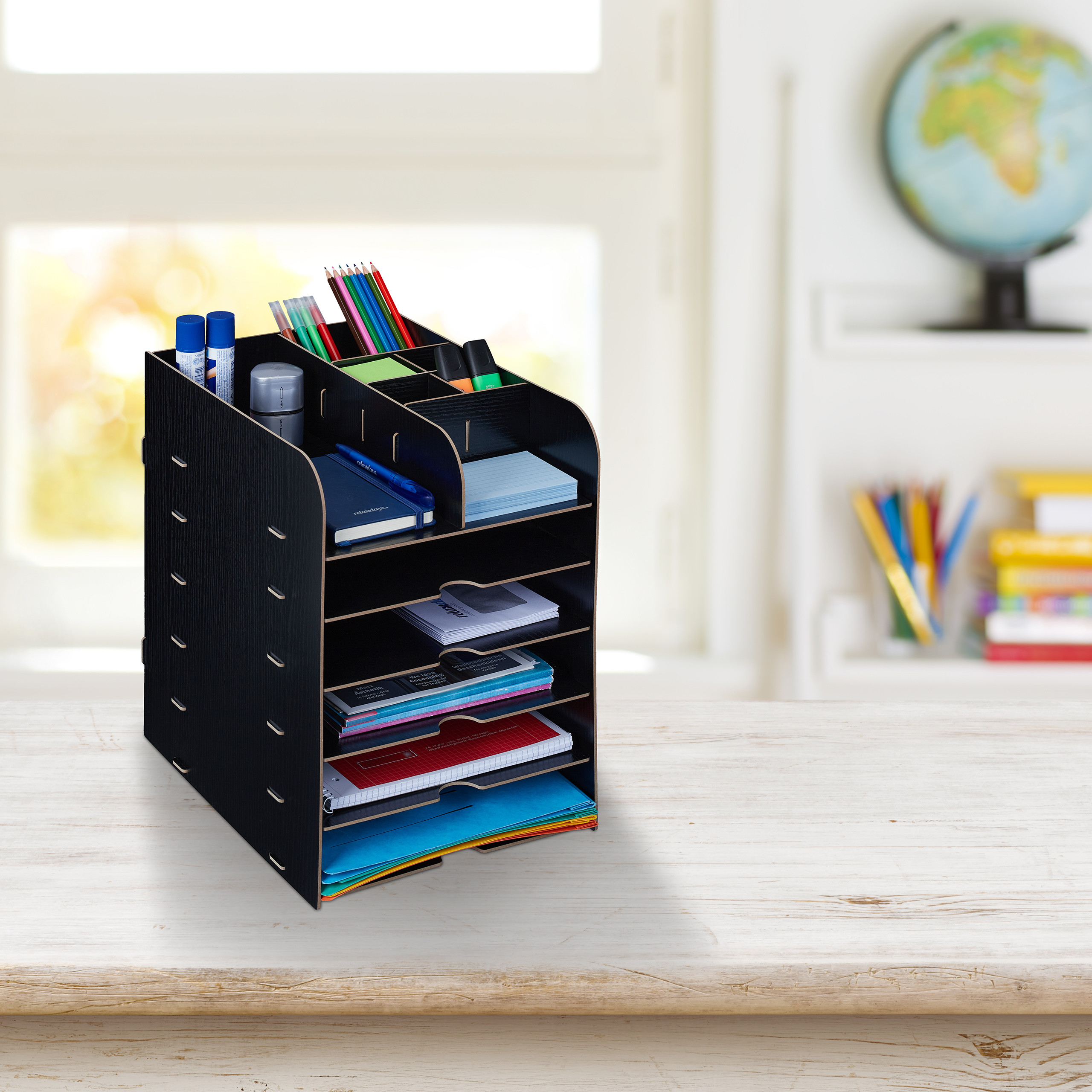 HOMSFOU Untertisch-Aufbewahrungsbox – Selbstklebend, Faltbar, Aus Stoff & Metall, Für Büro, Zuhause Und Schule, Organizer Für Schreibtisch