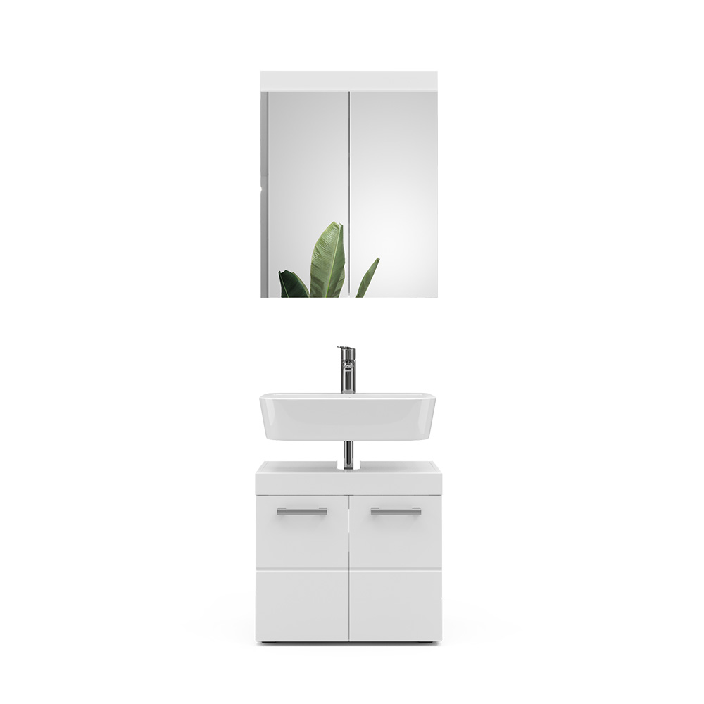 Vicco Wastafelonderkast Luna, Wit, 60 x 56 cm