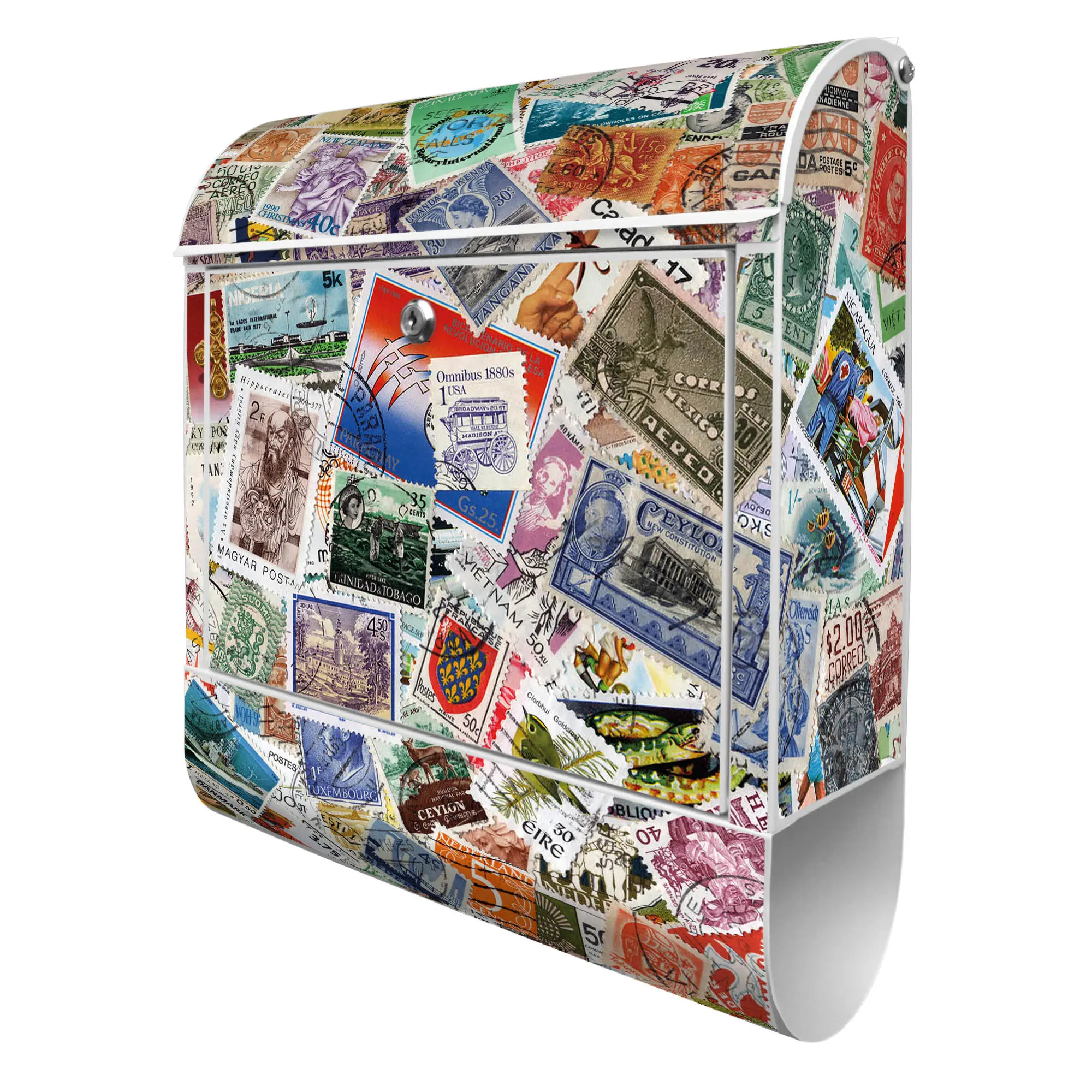Briefmarken Stahl Briefkasten