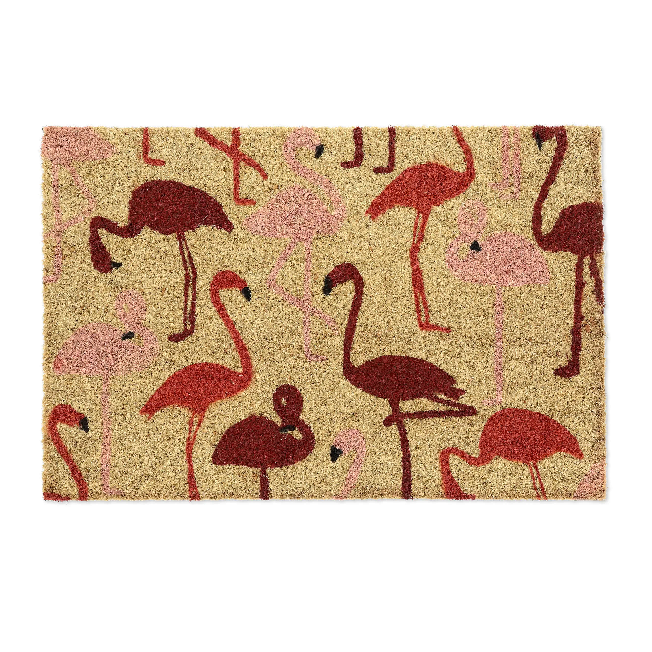 Fu脽matte Kokos mit Flamingos
