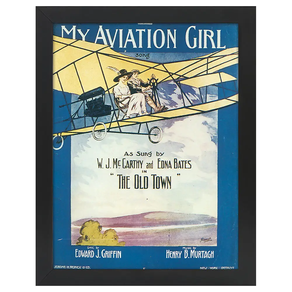 Girl My Bilderrahmen Poster Aviation