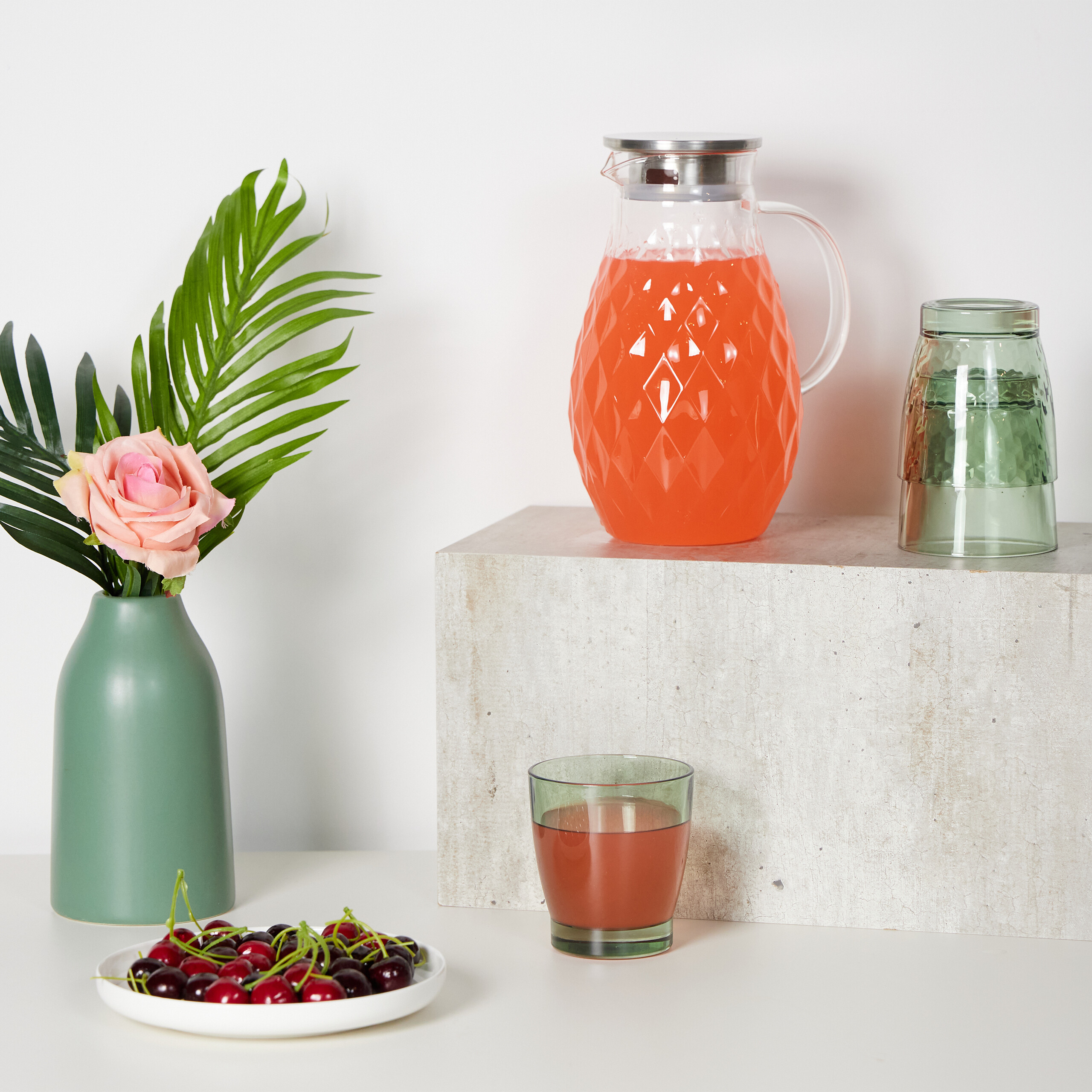 Glaskaraffe mit Deckel 2 Liter kaufen