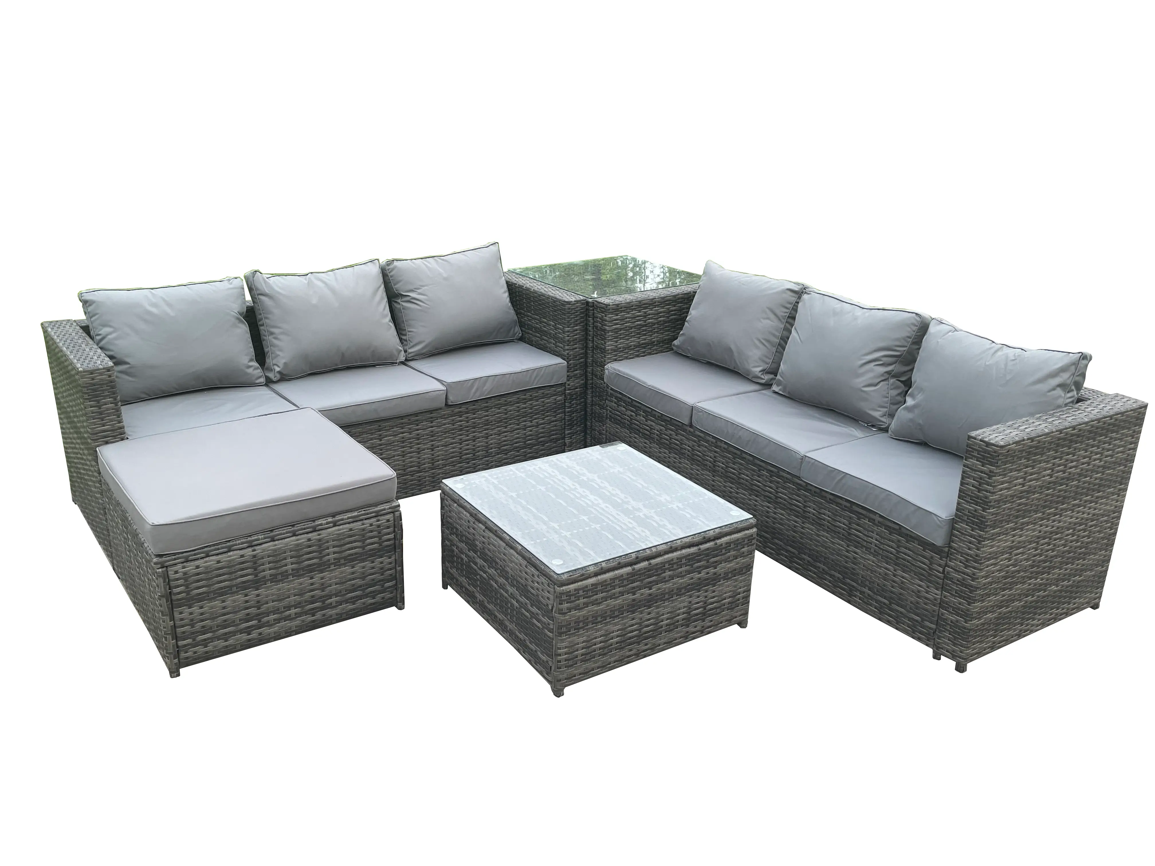 Gartenm枚bel 7-sitzer Lounge Sofa Set
