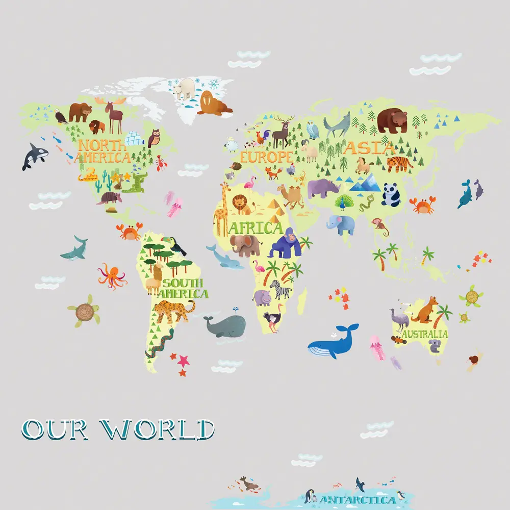 Tiere Weltkarte