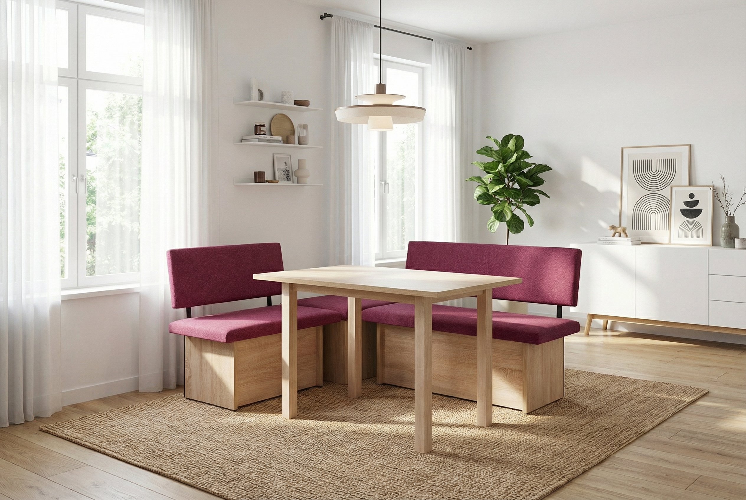 Eckbank mit Truhe Tisch II (4er Set) kaufen