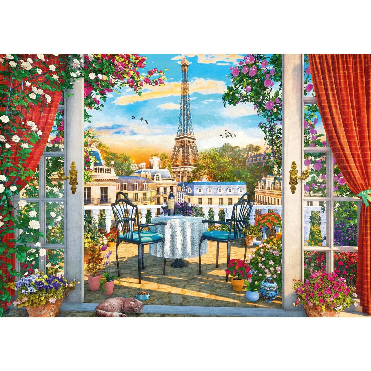 Puzzle Paris in Eine Terrasse