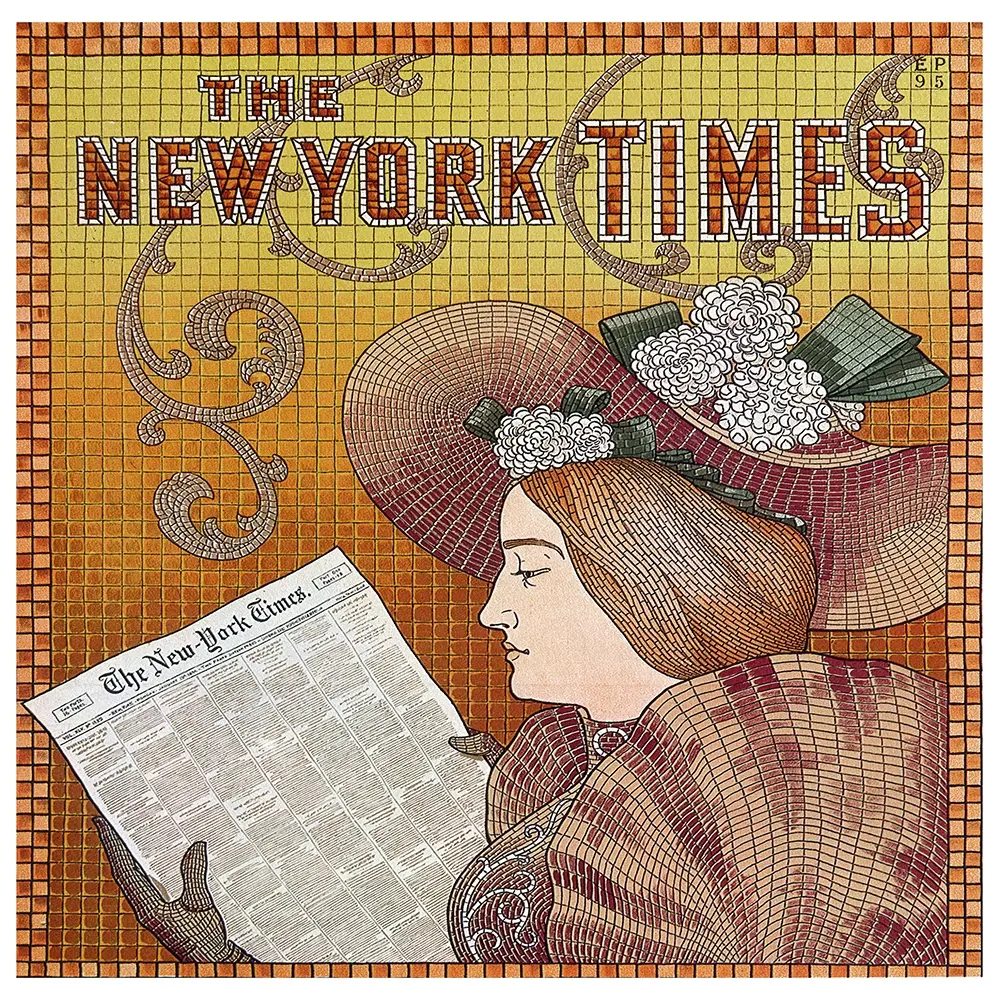 Leinwandbild The New York Times 1895 Ad