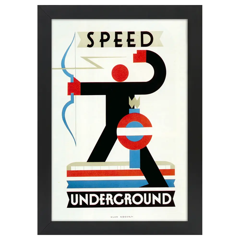 Poster 1930 Bilderrahmen Speed