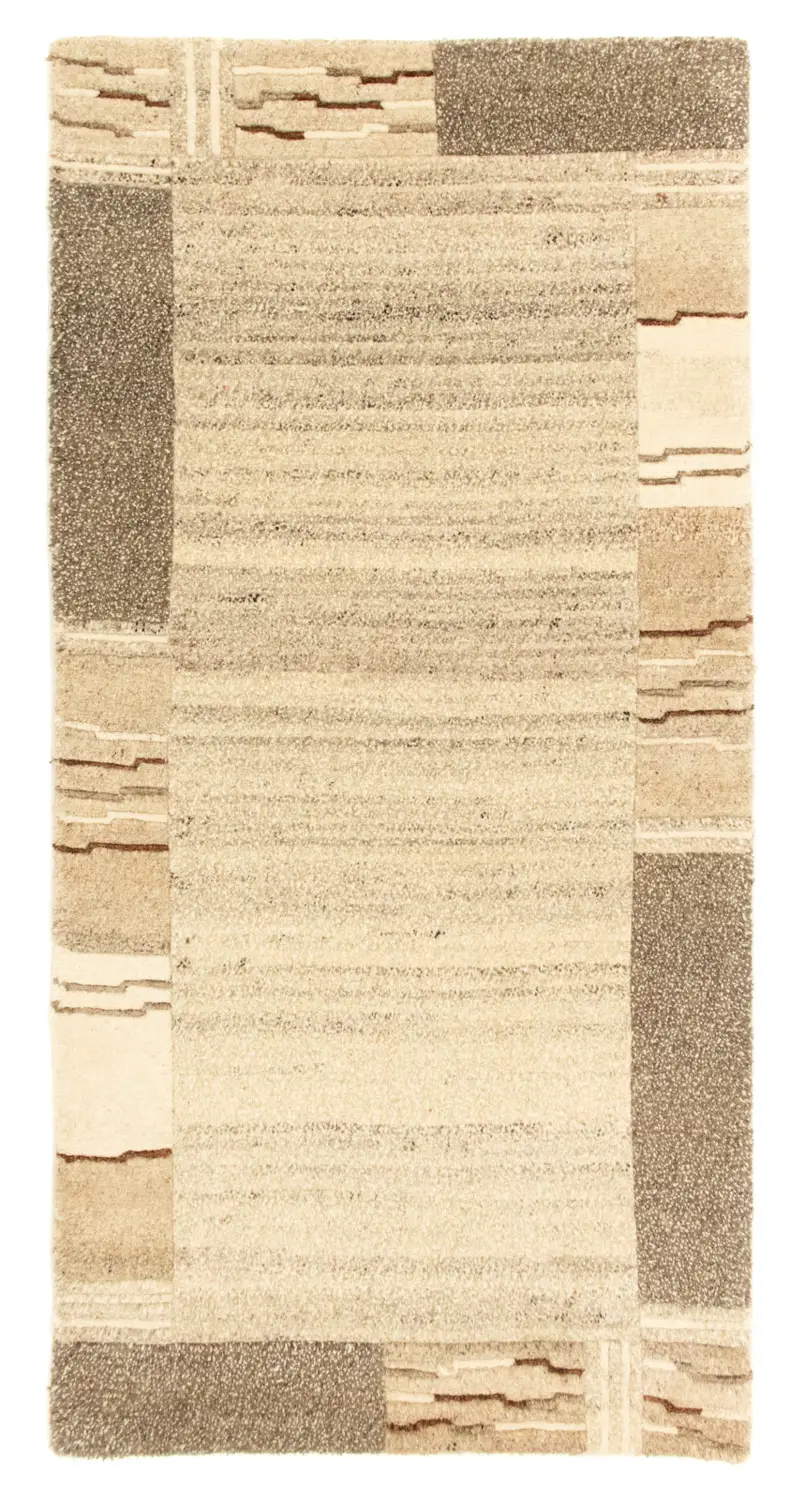 Nepal Teppich - 142 x 73 cm beige 