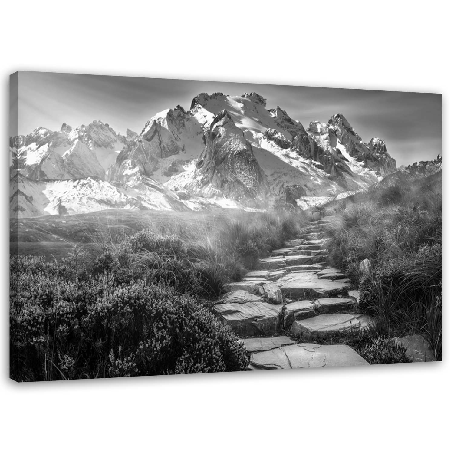 Tableau Toile Grand Format Paysage Montagne Forêt - WALLARENA, Impression 3D, Sur Mesure